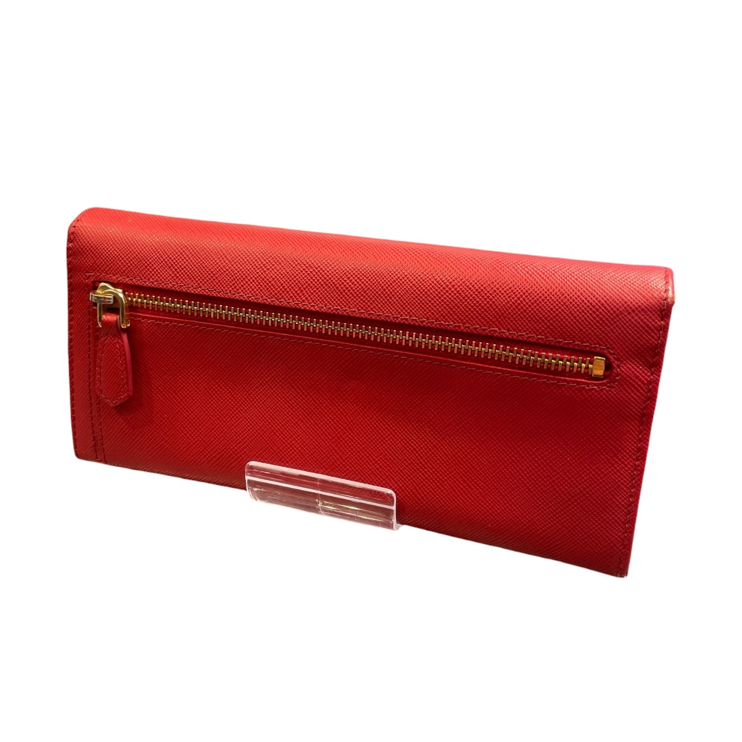 PRADA/Long Wallet/RED/199  zip back view 2