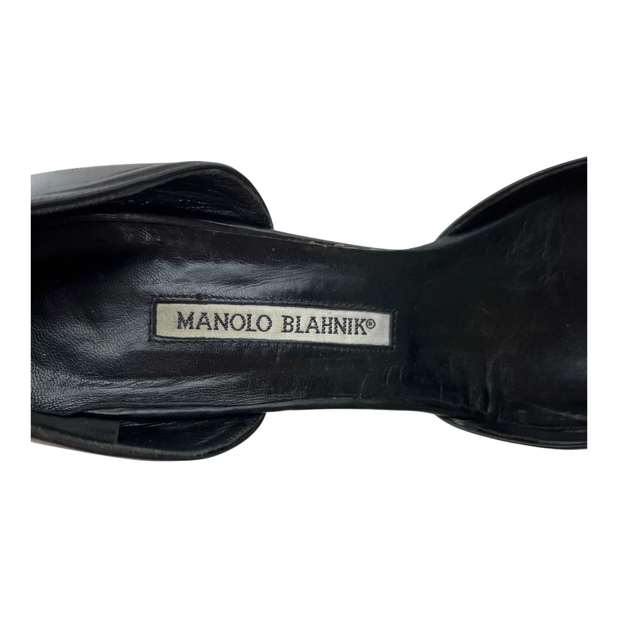MANOLO BLAHNIK/Heels/EU 38.5/Leather/BLK/ view 3