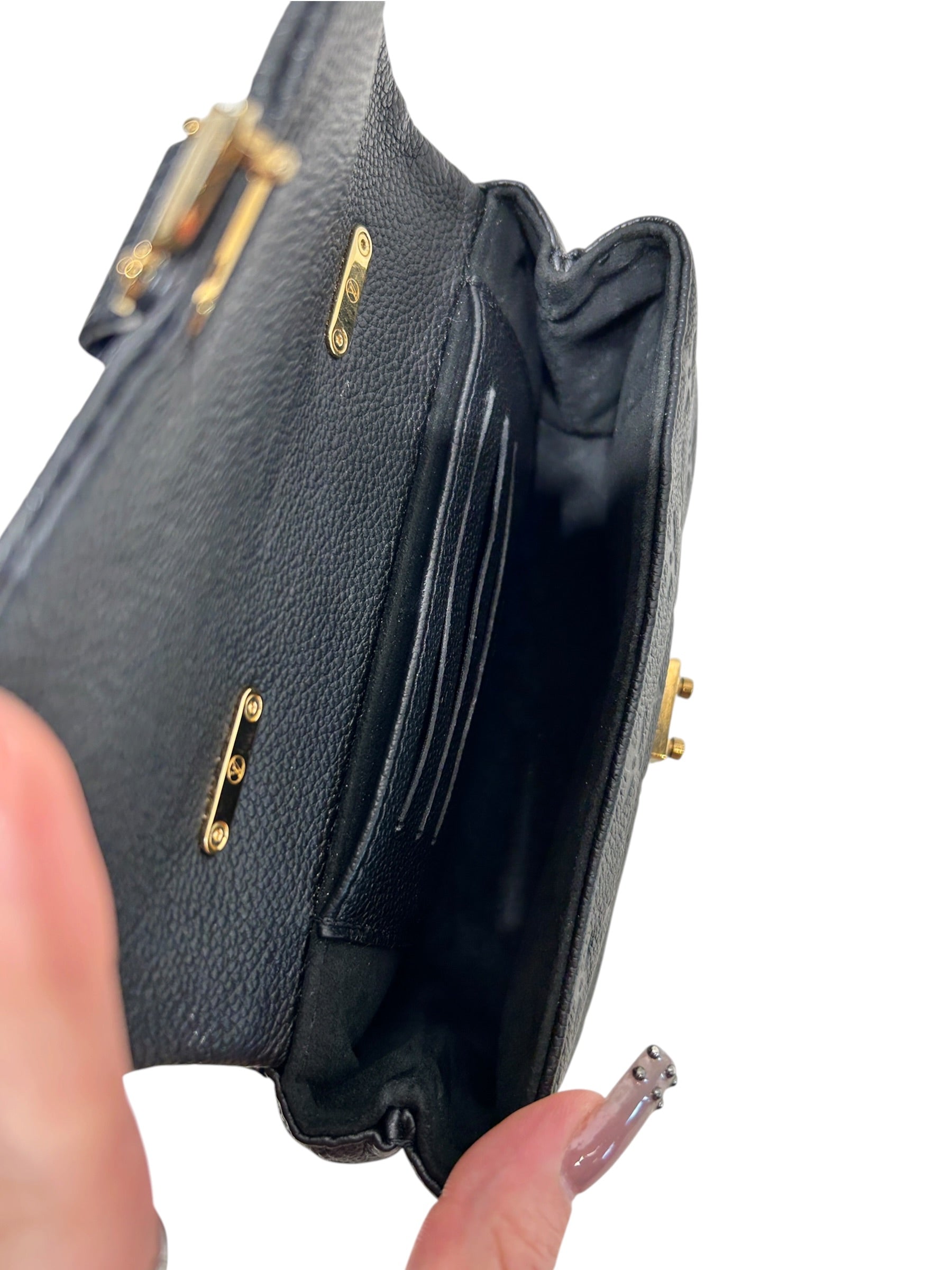 LOUIS VUITTON/Bag/Monogram/Leather/BLK/MADELEINE NANO view 4