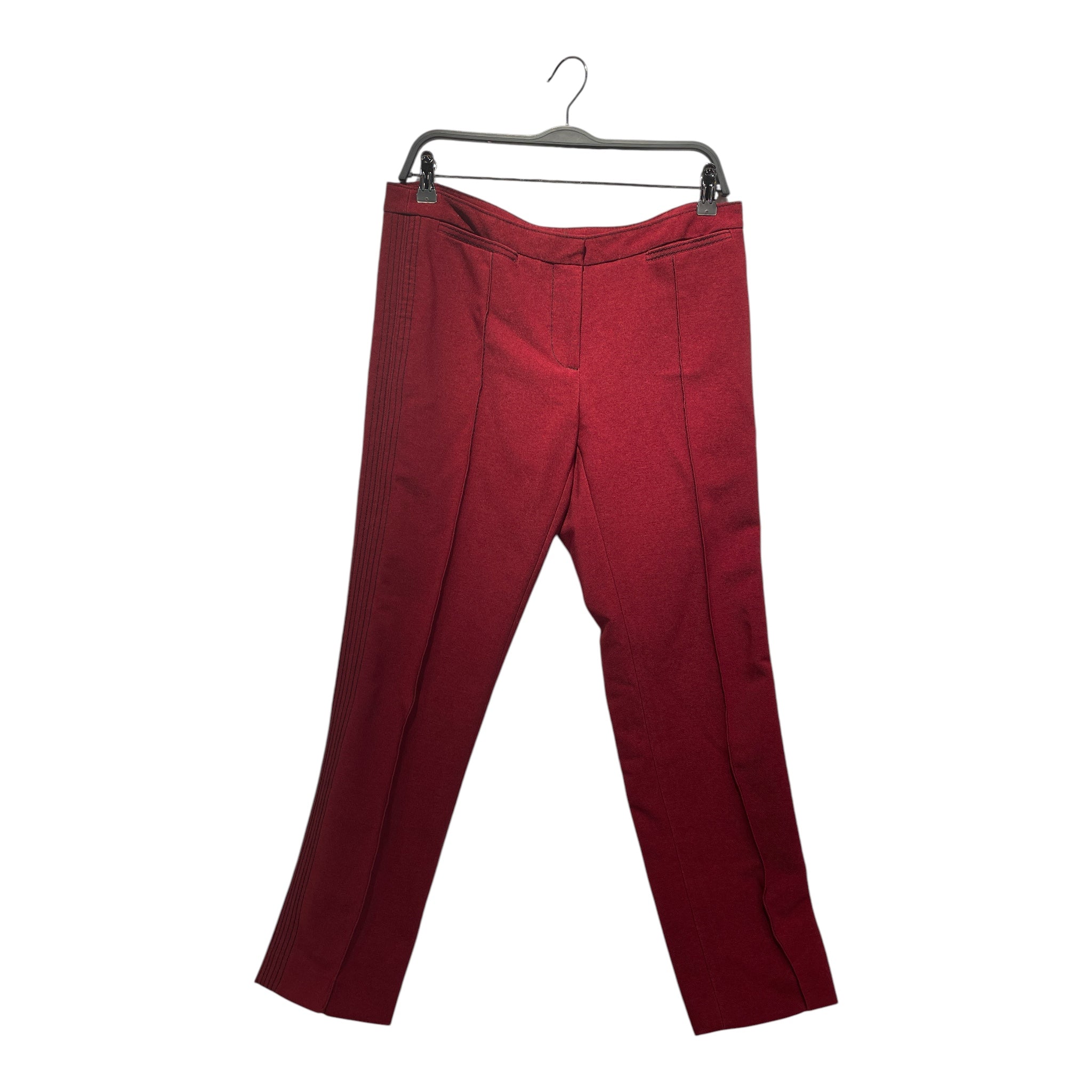 BURBERRY/Straight Pants/8/Wool/RED/ view 1