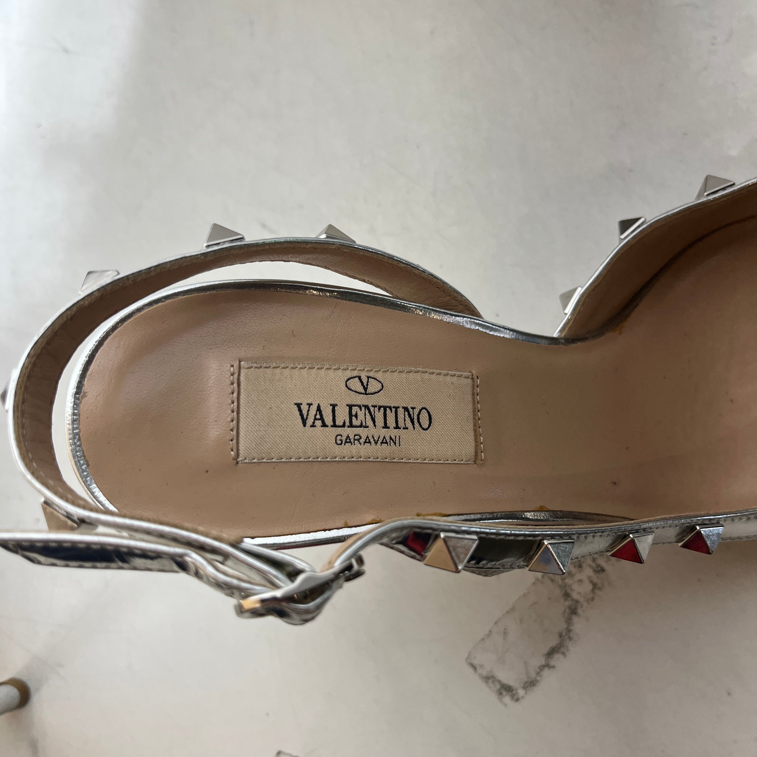 VALENTINO/Heels/US 9/Leather/SLV/Studded Pointed toe view 3