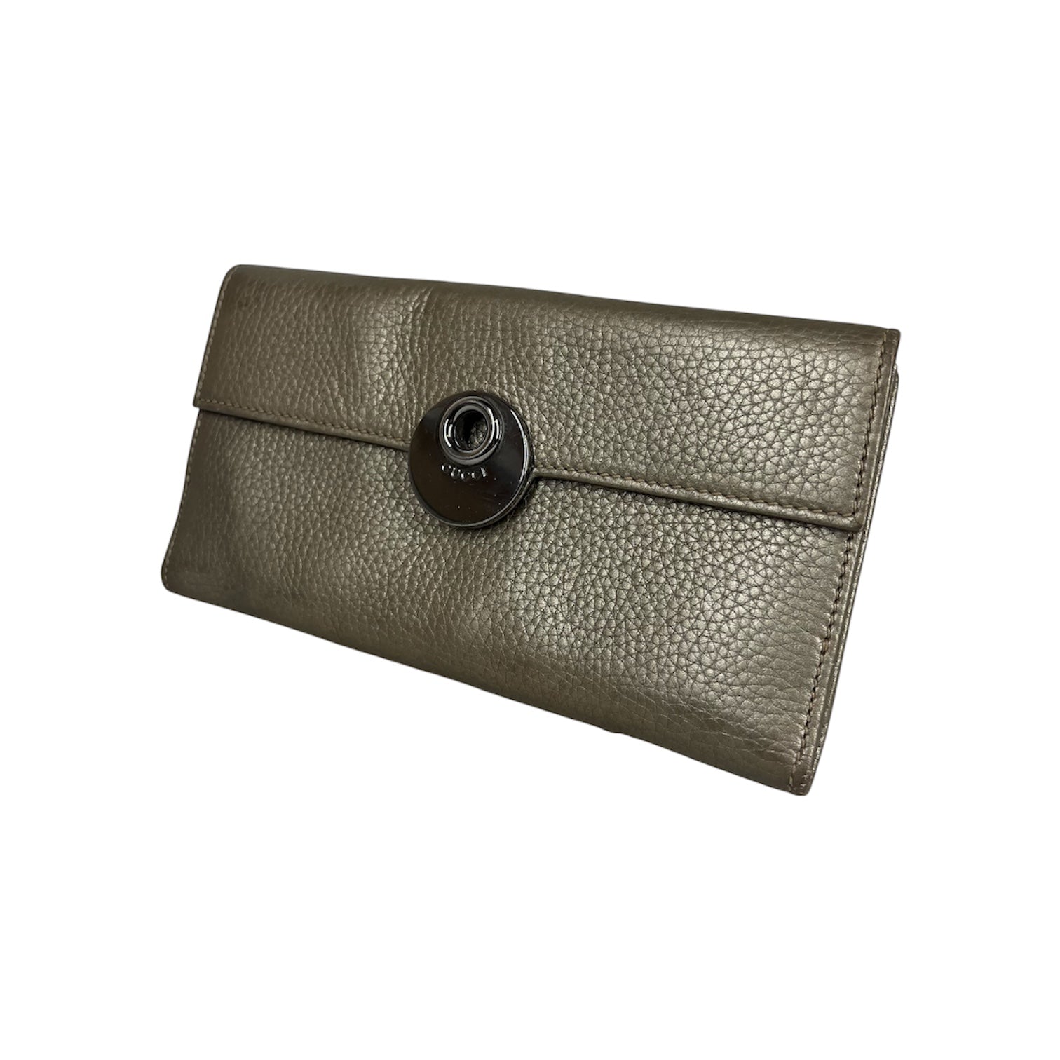 GUCCI/Long Wallet/Leather/SLV/CIRCLE LOCK view 1