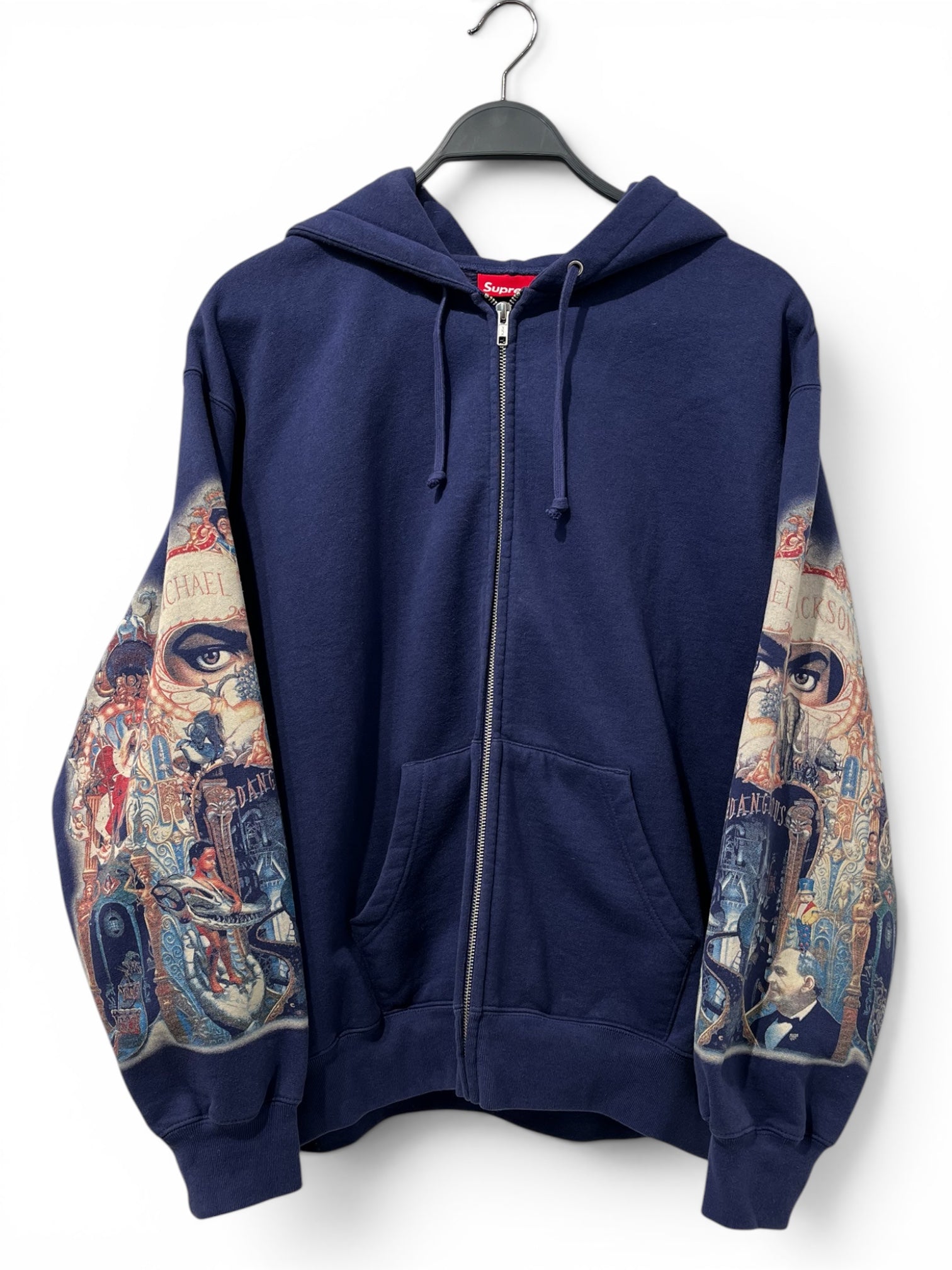 MICHAEL JACKSON/Supreme/Zip Up Hoodie/M/Cotton/NVY/COLLAB ZIP HOODIE view 1