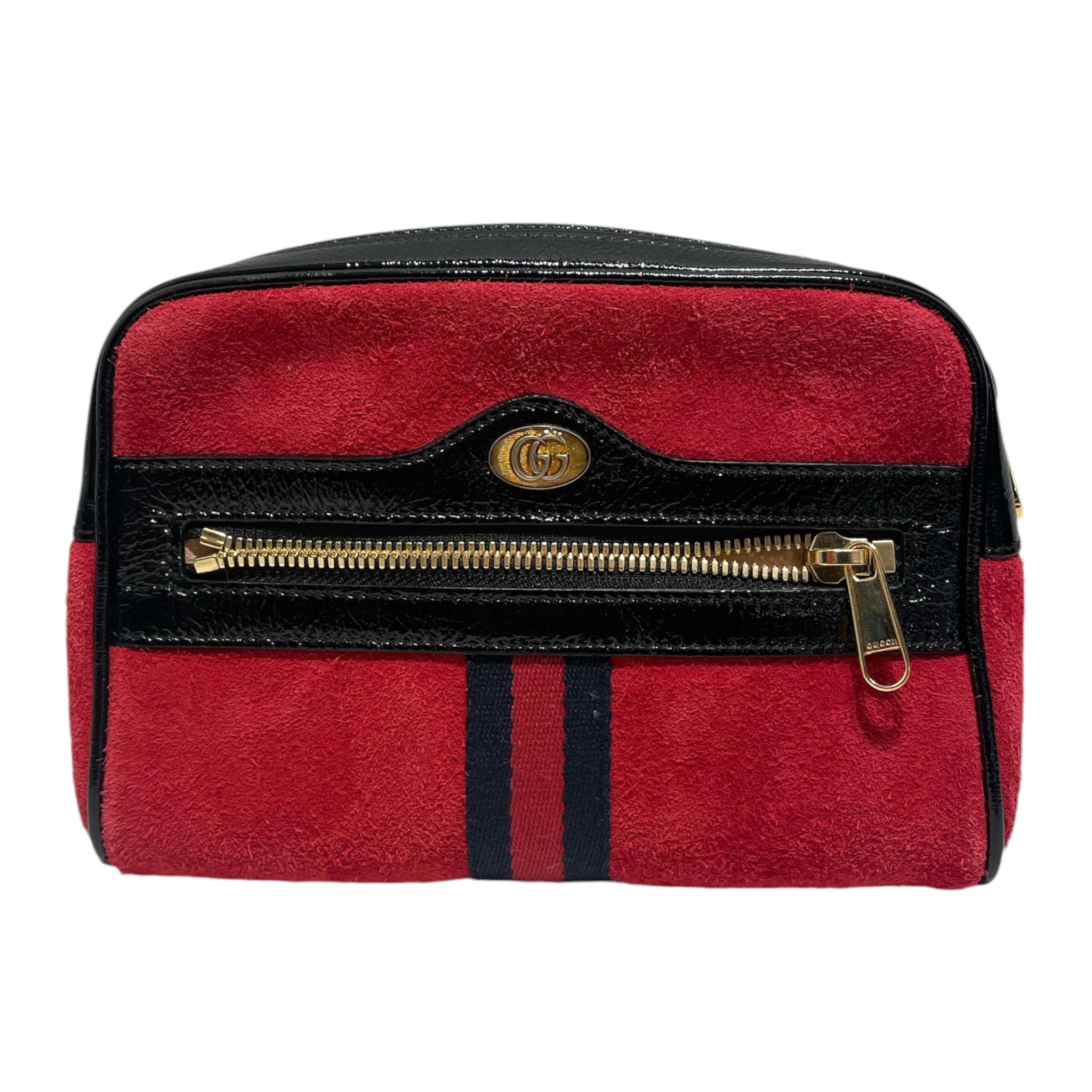 GUCCI/Fanny Pack/Suede/RED/Red Belt Bag view 1