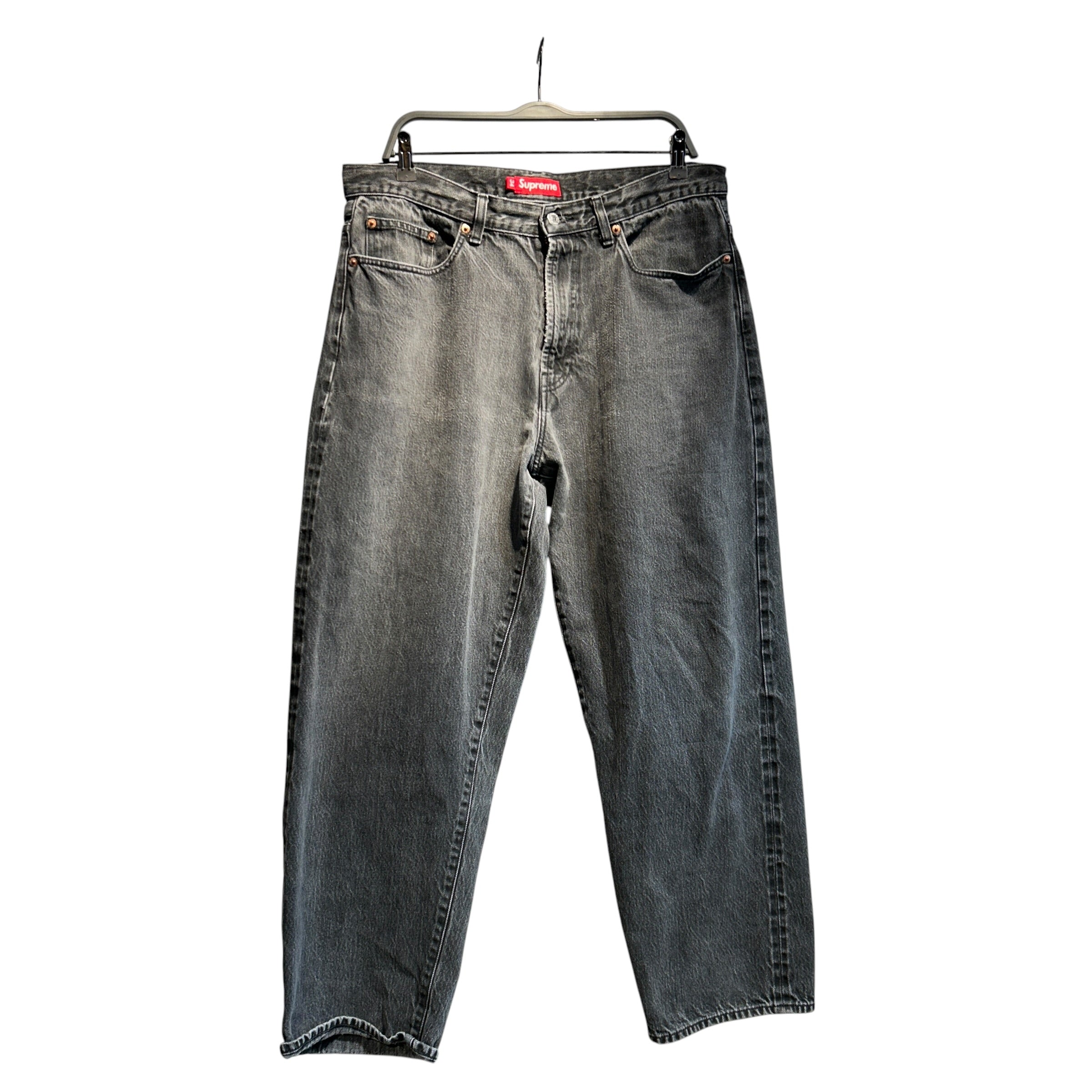 Supreme/Pants/34/Denim/BLK/baggy, embroidered pocket view 1