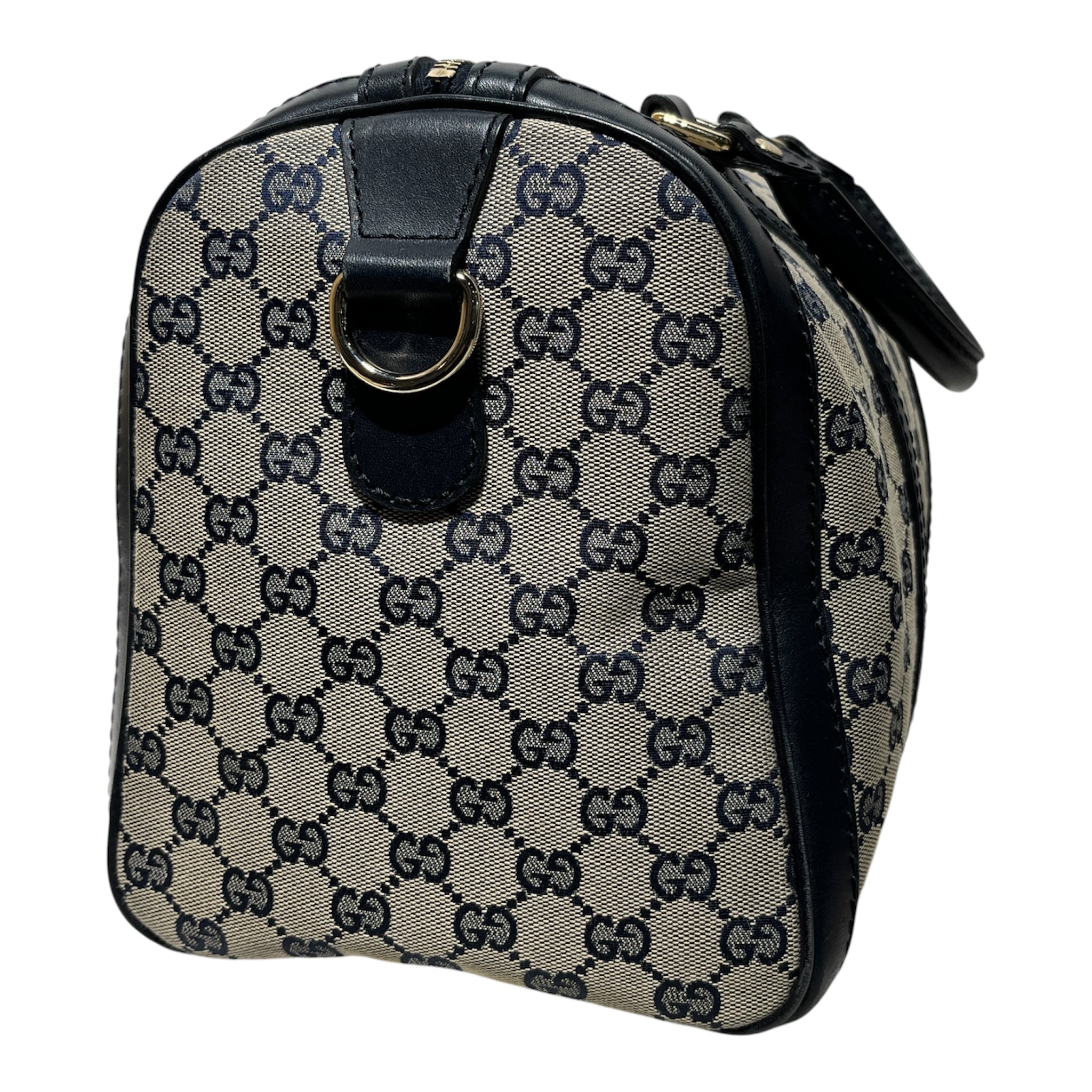 GUCCI/Hand Bag/Monogram/Cotton/BLU/blue all over gg boston view 6