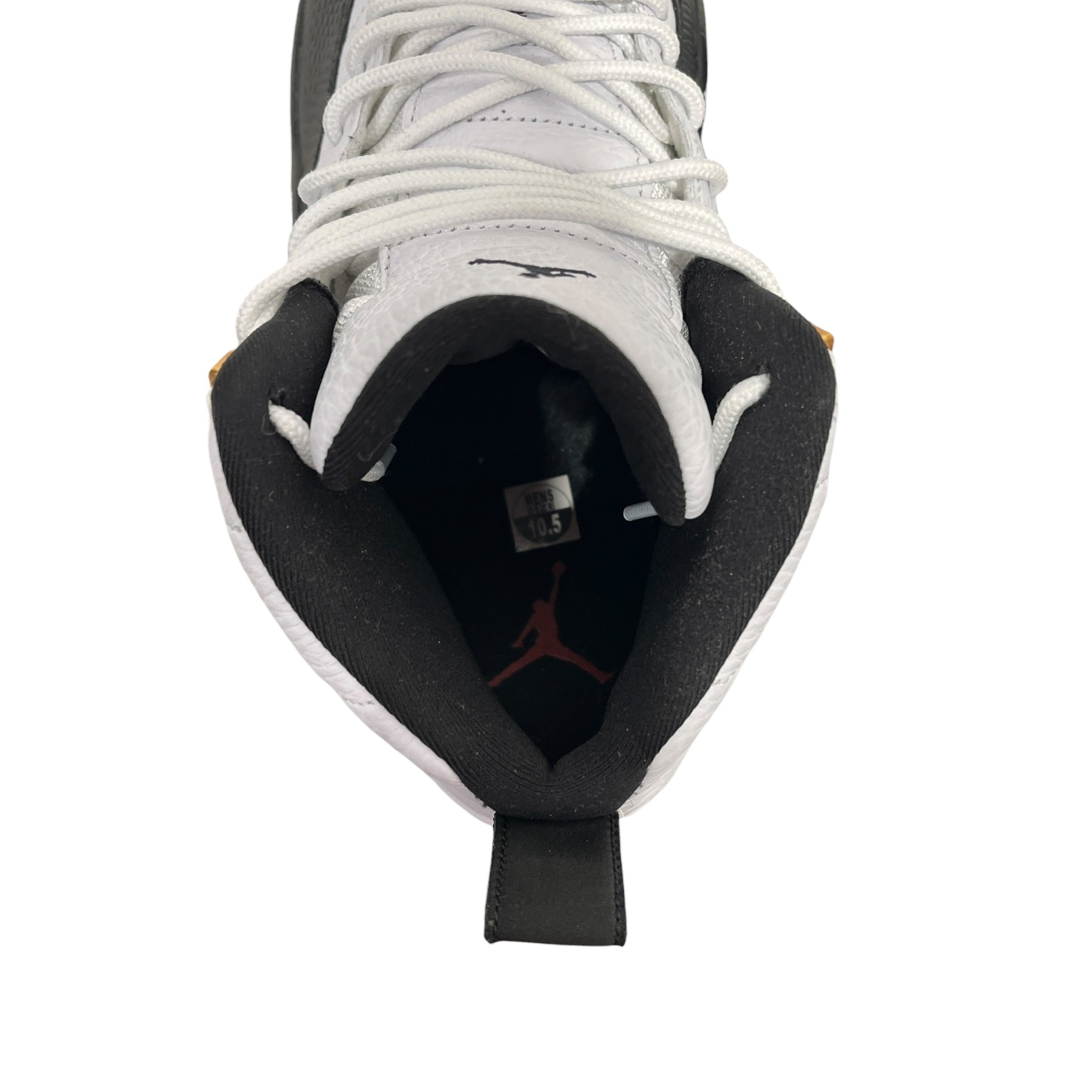NIKE/Hi-Sneakers/US 10.5/Border/Leather/WHT/Air Jordan 12 Retro Taxi B/W view 3