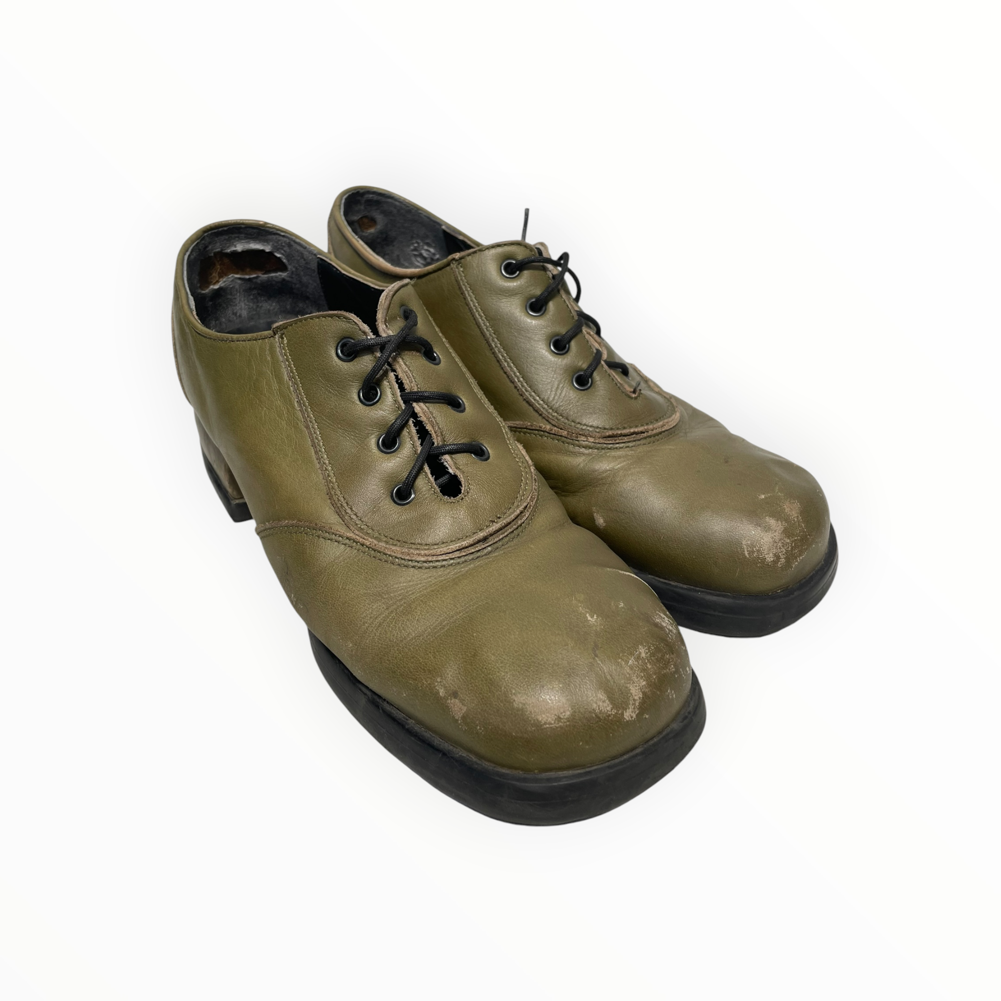 JOHN FLUEVOG/Shoes/US 8/Leather/GRN/SQUARE TOE SHOES view 1