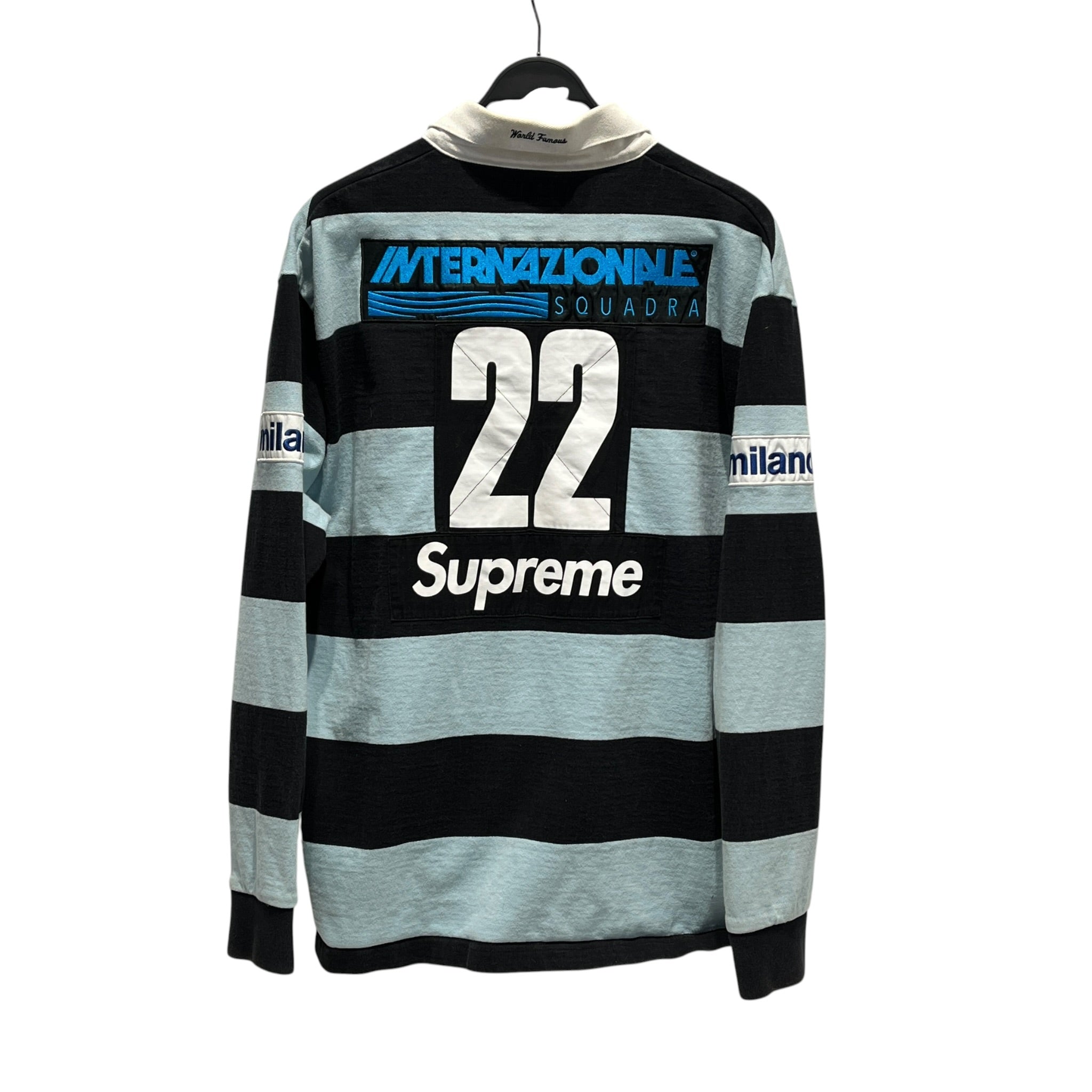 Supreme/Sweater/L/Cotton/BLU/rugby view 2