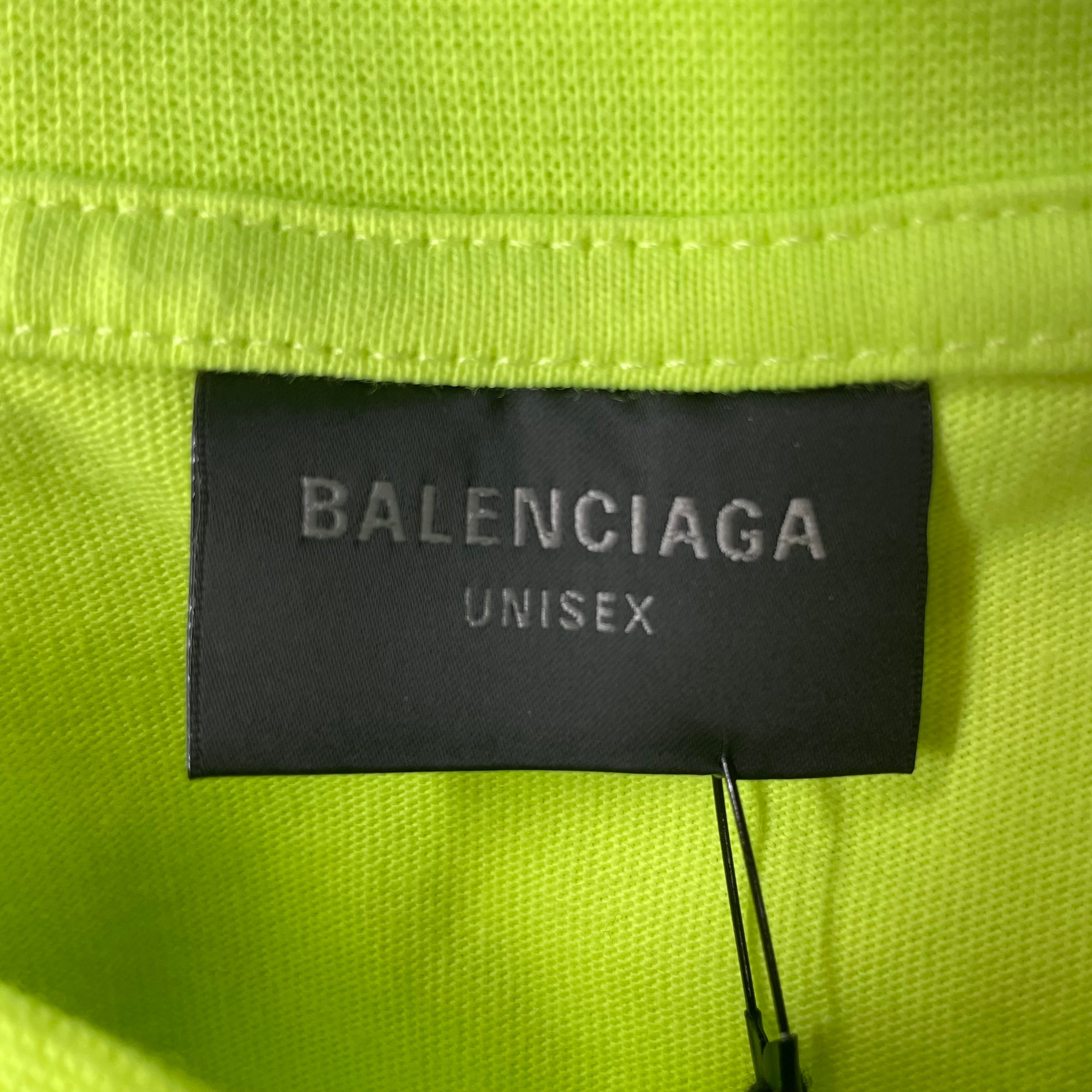 BALENCIAGA/T-Shirt/XXL/Cotton/GRN/CRACKED LOGO TEE view 3