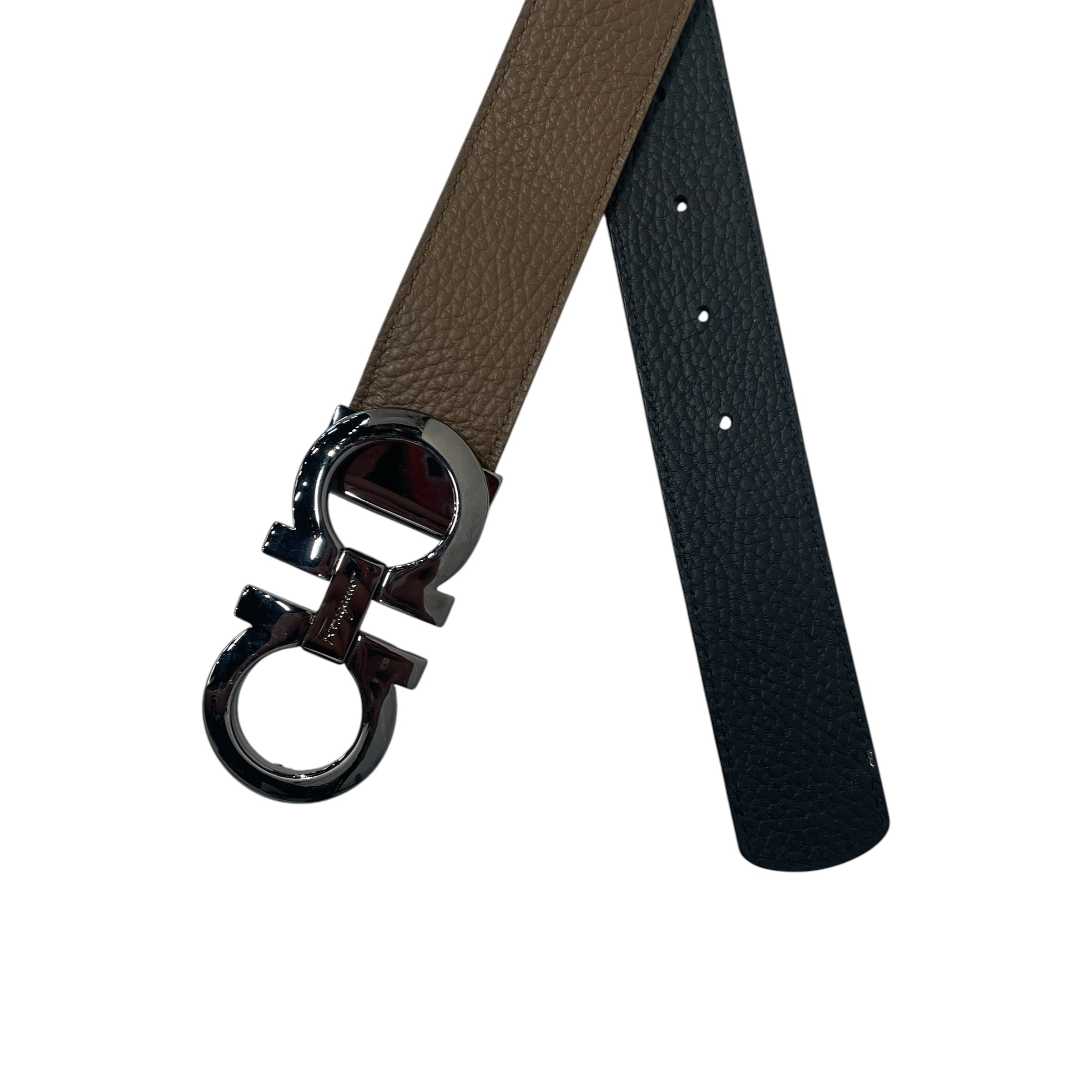Salvatore Ferragamo/Belt/Leather/CML/double omega buckle view 2