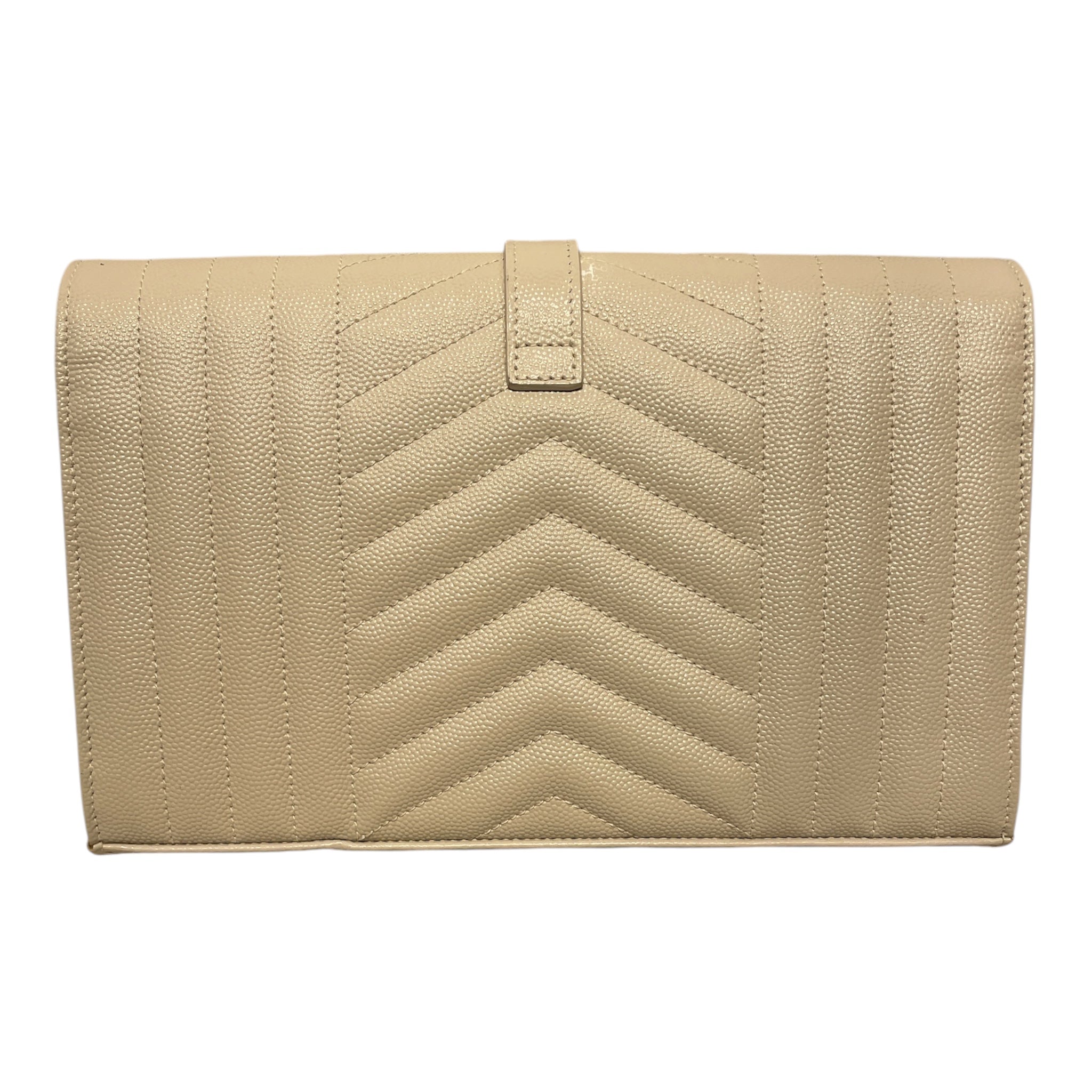 SAINT LAURENT/Cross Body Bag/Leather/WHT/ENVELOPE CHAIN WALLET view 2