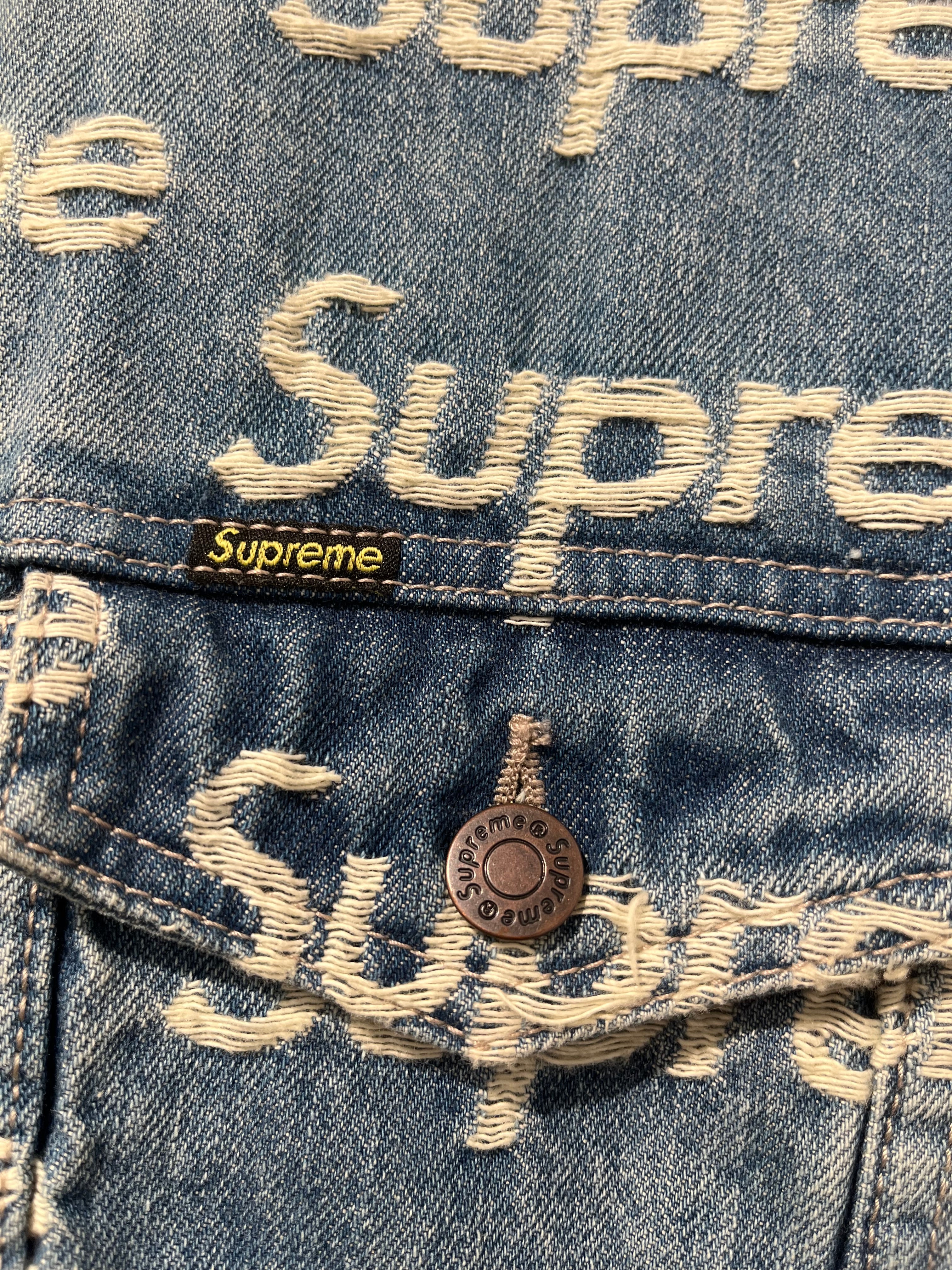 Supreme/Denim Jkt/L/Cotton/BLU/LOGO PRINT DENIM TRUCKER view 7