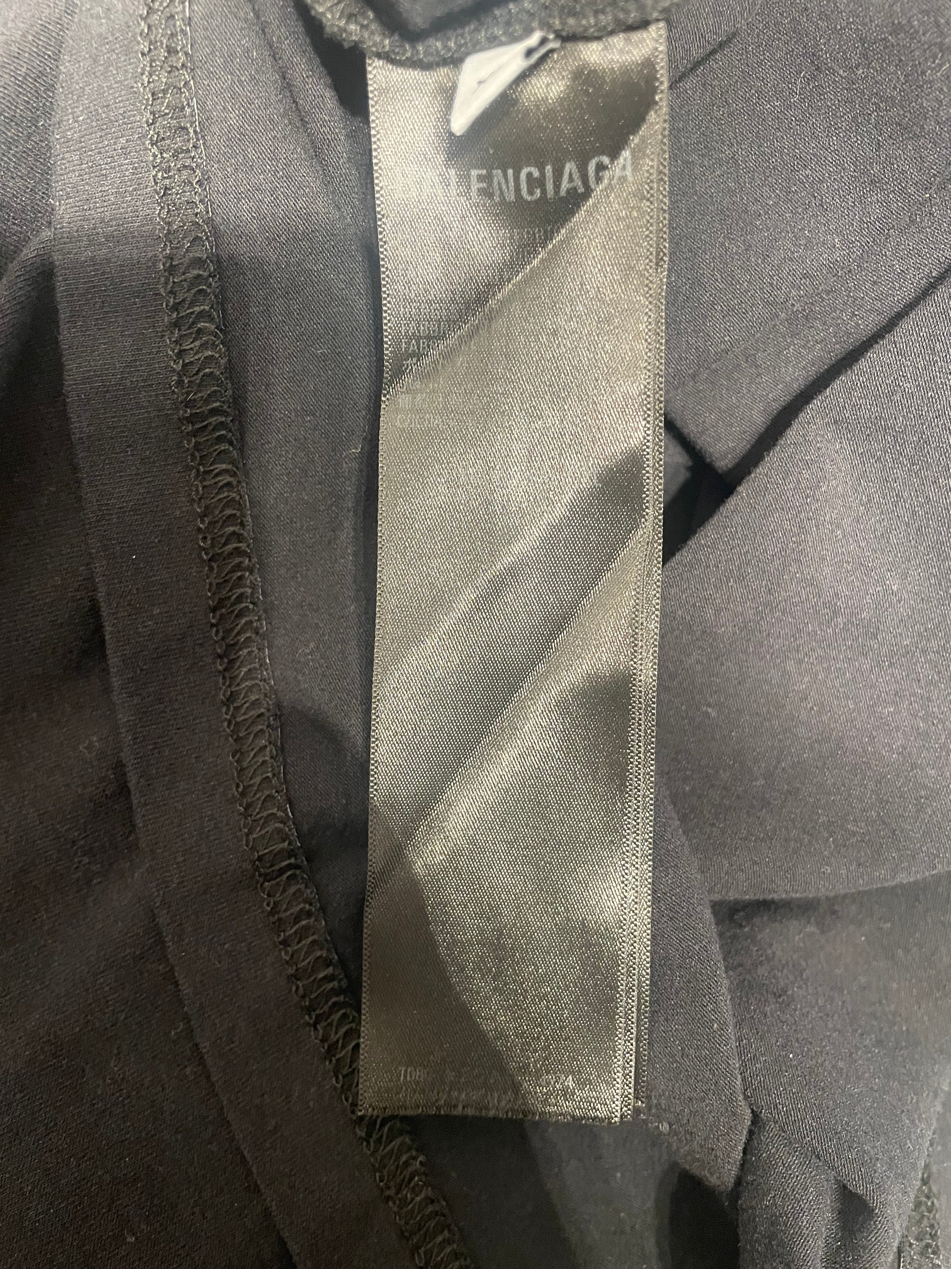 BALENCIAGA/T-Shirt/XL/Cotton/BLK/fw22 lost tape sporty b view 4