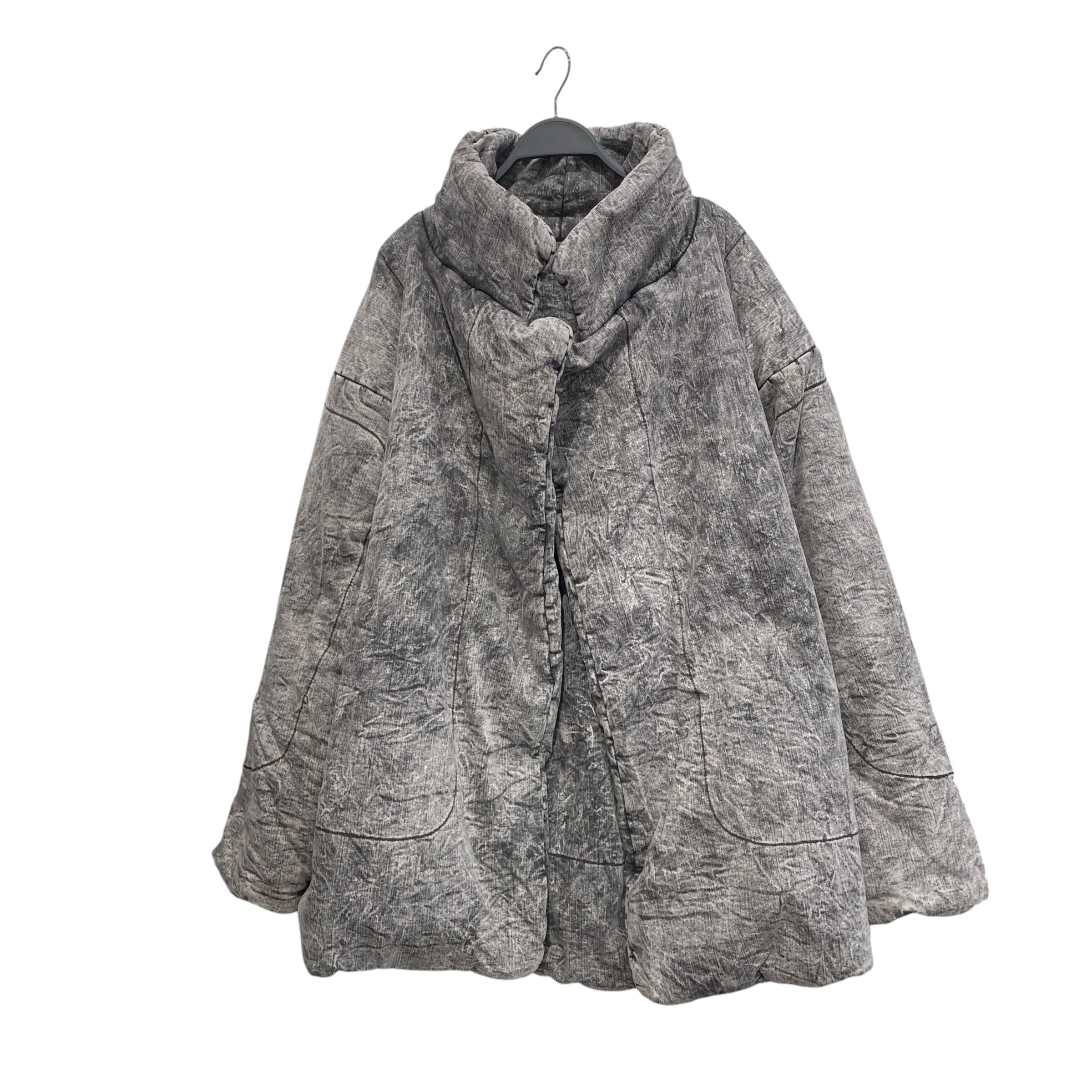 NORMA KAMALI/Puffer Jkt/XS/Cotton/GRY/ACIDWASH view 1