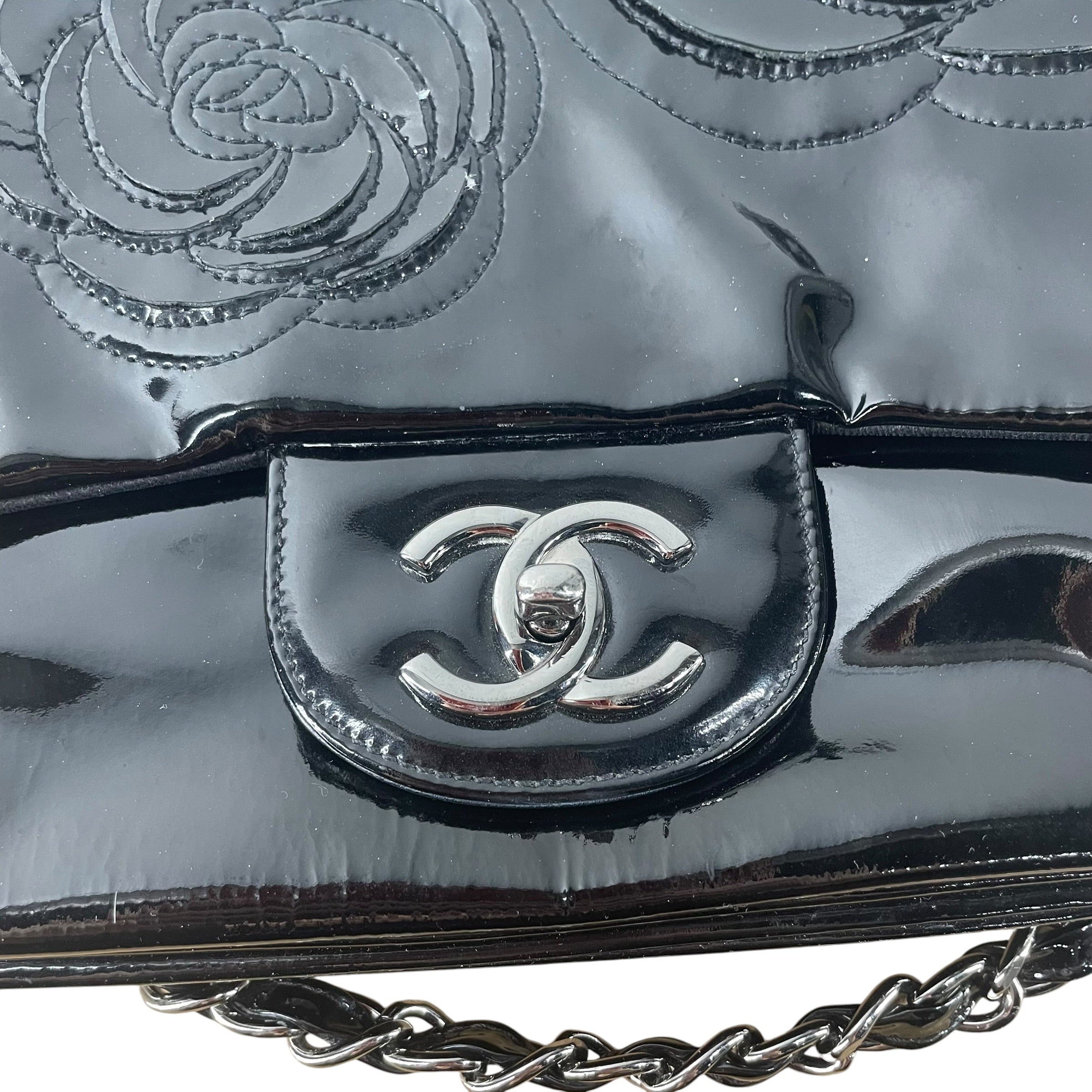 CHANEL/Cross Body Bag/Floral Pattern/Leather/BLK/PARIS-SHANGHAI CAMELLIA PETALS view 6