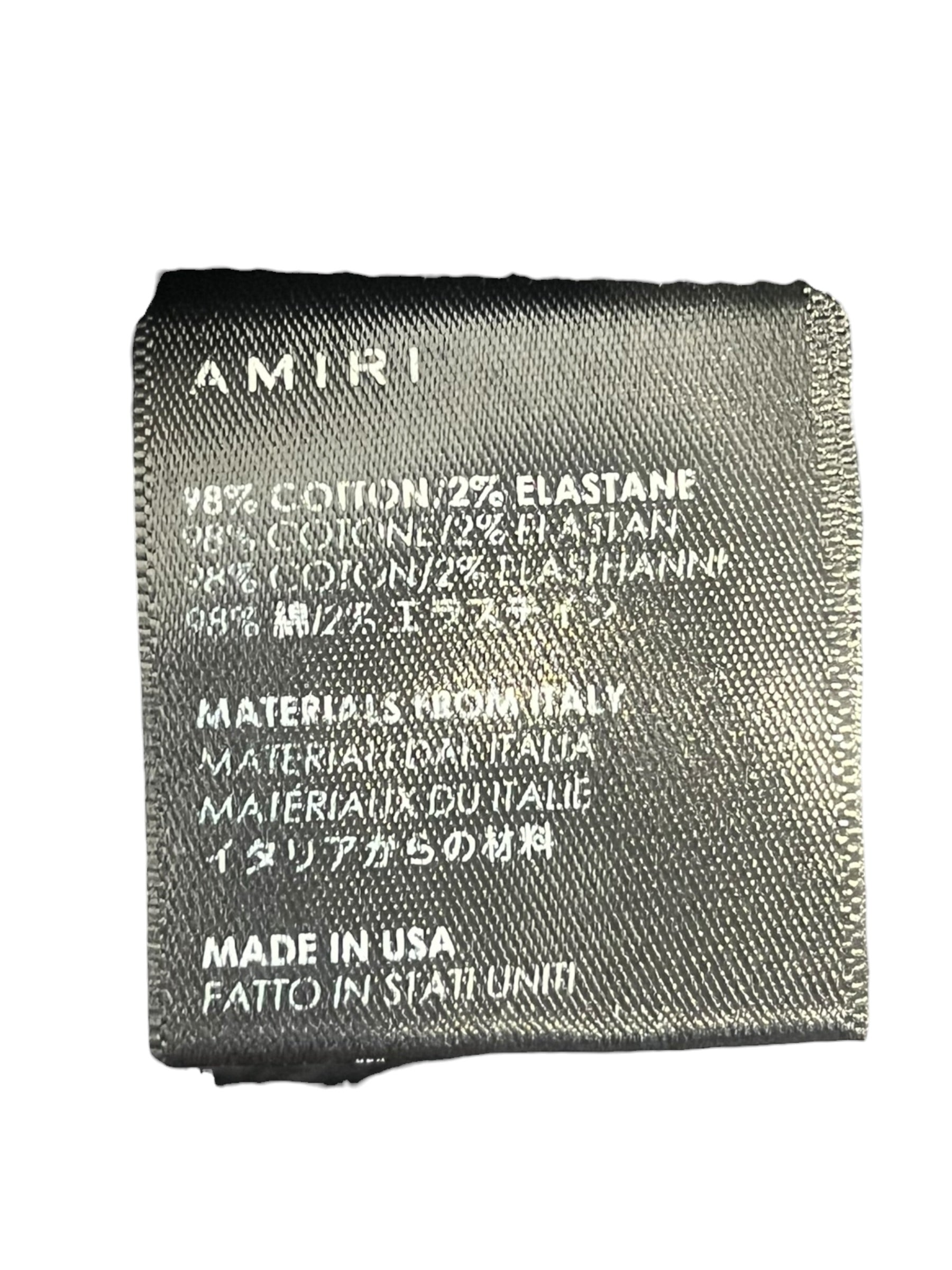 AMIRI/Skinny Pants/32/Cotton/BLK/blu ppl dye leather/ dirstress view 4