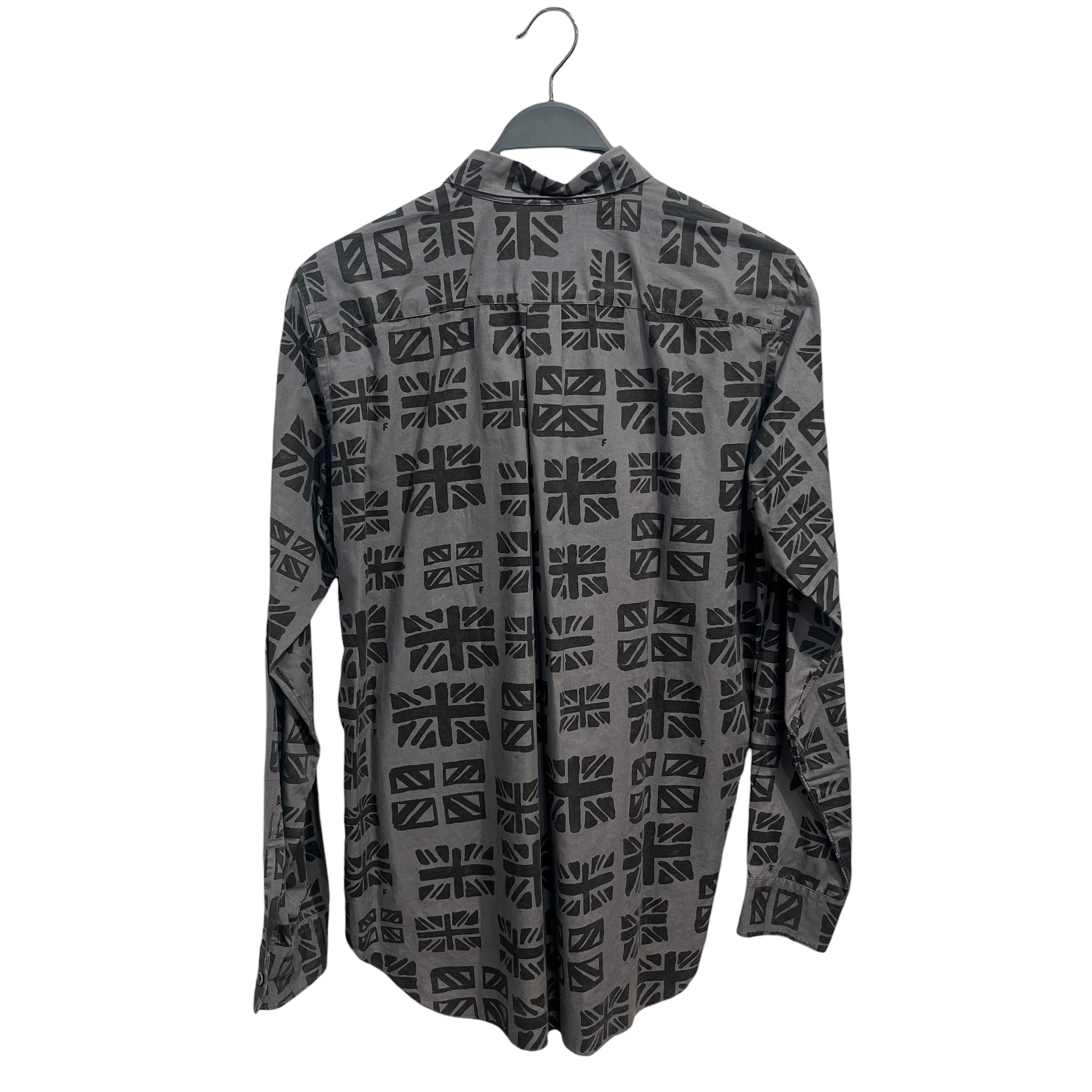 BLACK COMME des GARCONS/Shorts/L/Cotton/GRY/All Over Print/flags all over-LS Shirt view 2