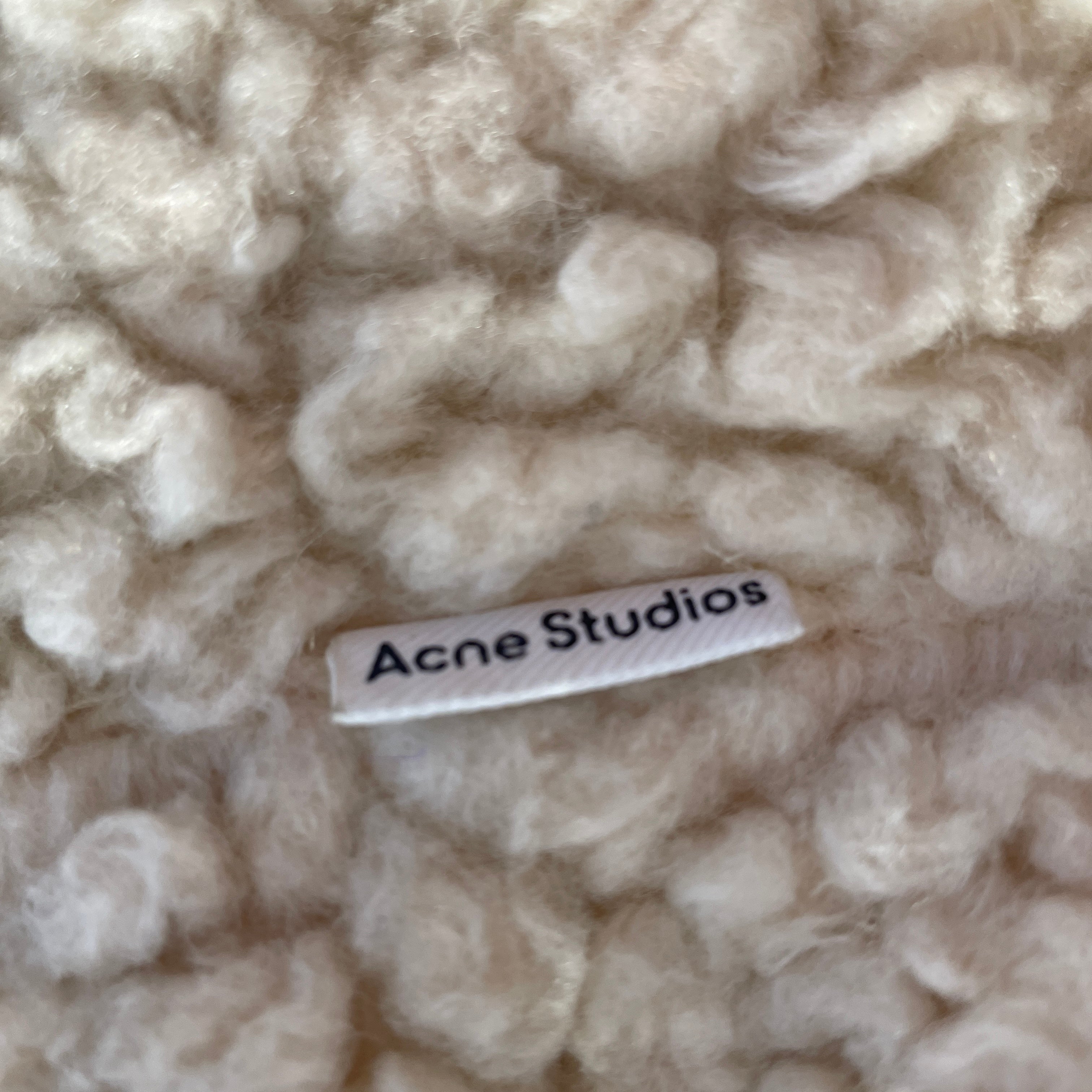 Acne Studios/Fleece Jkt/S/Acrylic/CRM/QUARTER ZIP CURVED PCKTS view 3
