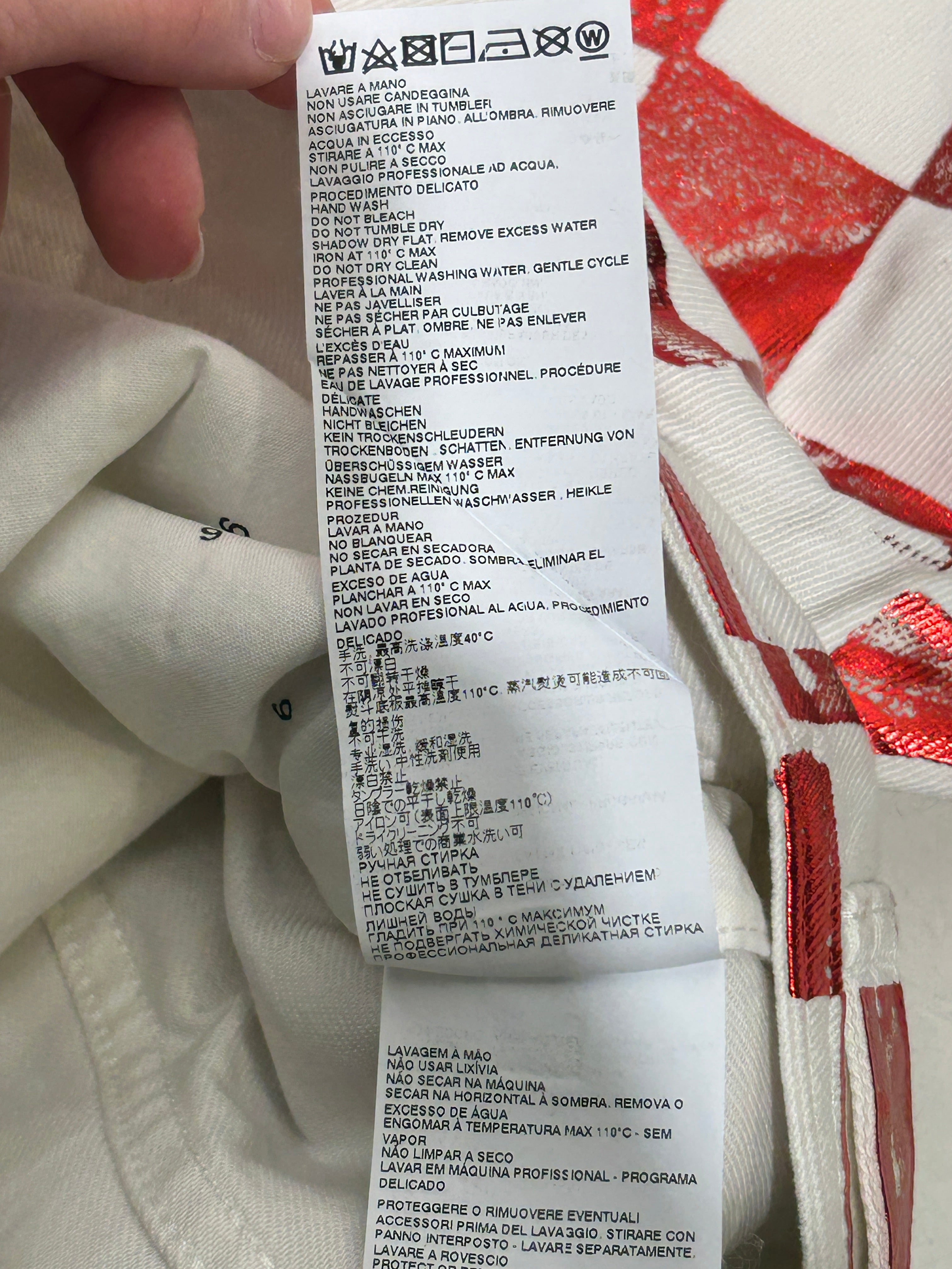 MM6/Denim Jkt/40/All Over Print/Denim/WHT/RED CHECK view 4