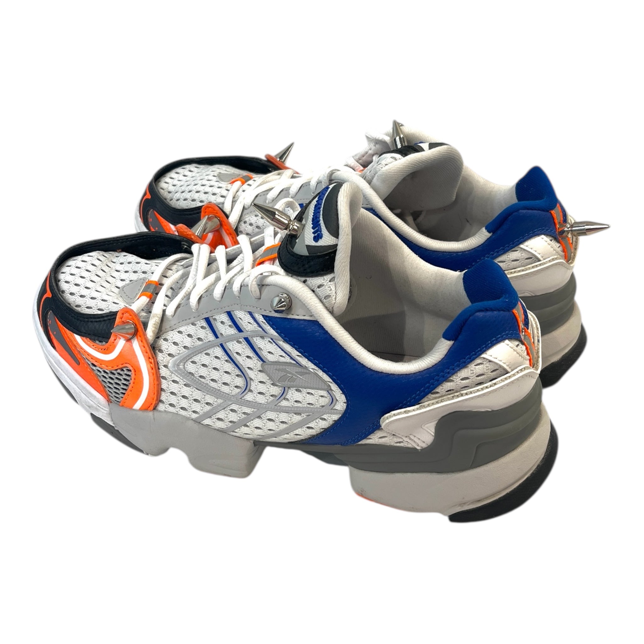 VETEMENTS/Reebok/Low-Sneakers/US 9/BLU/Blue, Orange & Spikes view 2