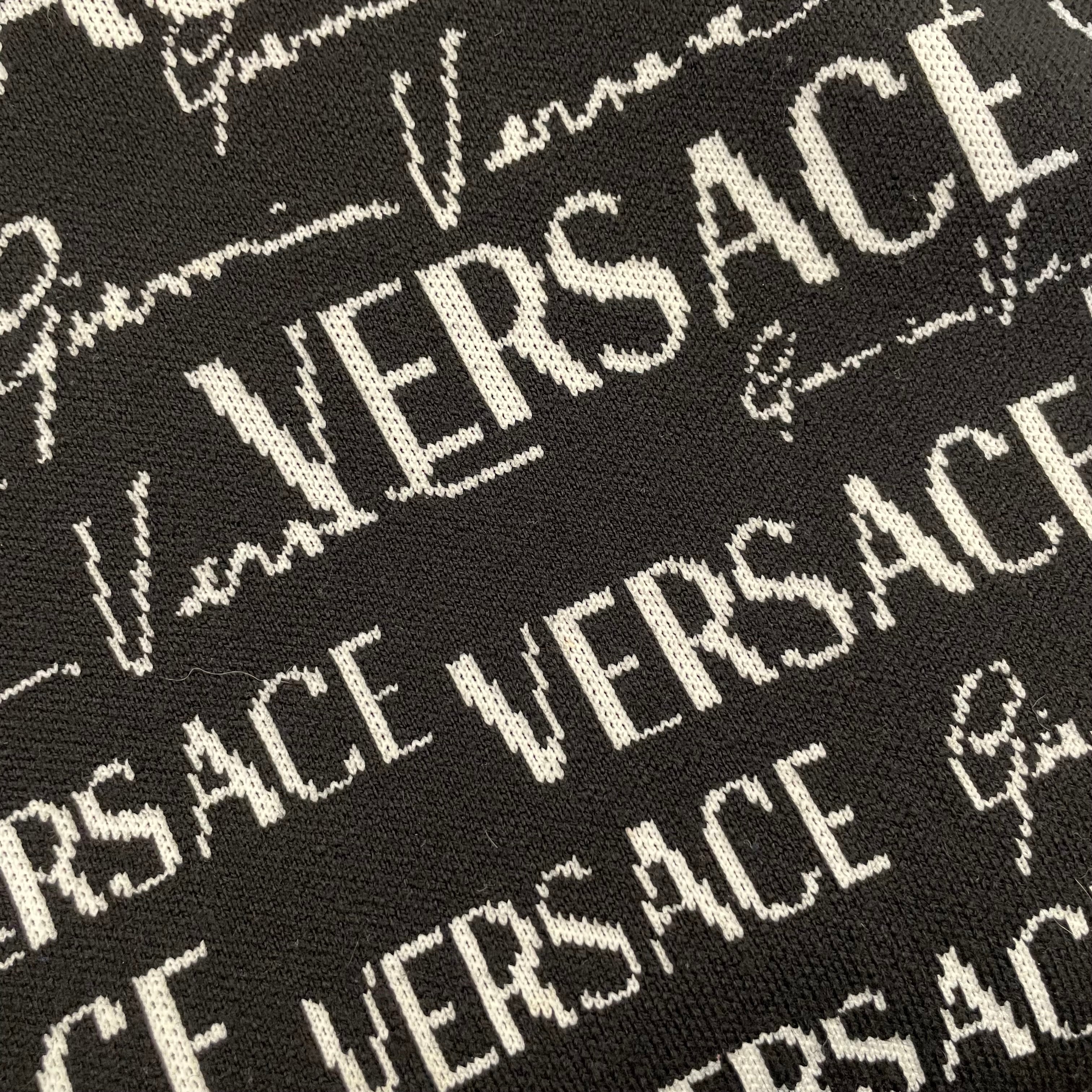 VERSACE/Sweater/44/Monogram/Cotton/BLK/ALL OVER LOGO PRINT view 4
