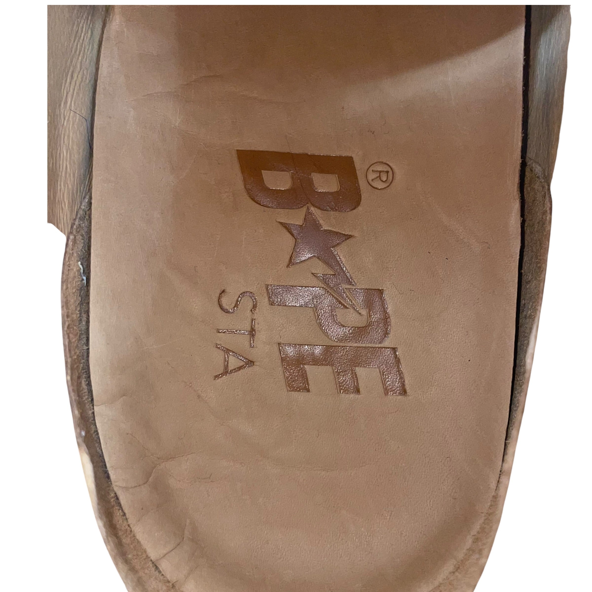 A BATHING APE/Hi-Sneakers/US 9.5/Leather/BEG/MANHUNT EMBOSSED WAVY view 6