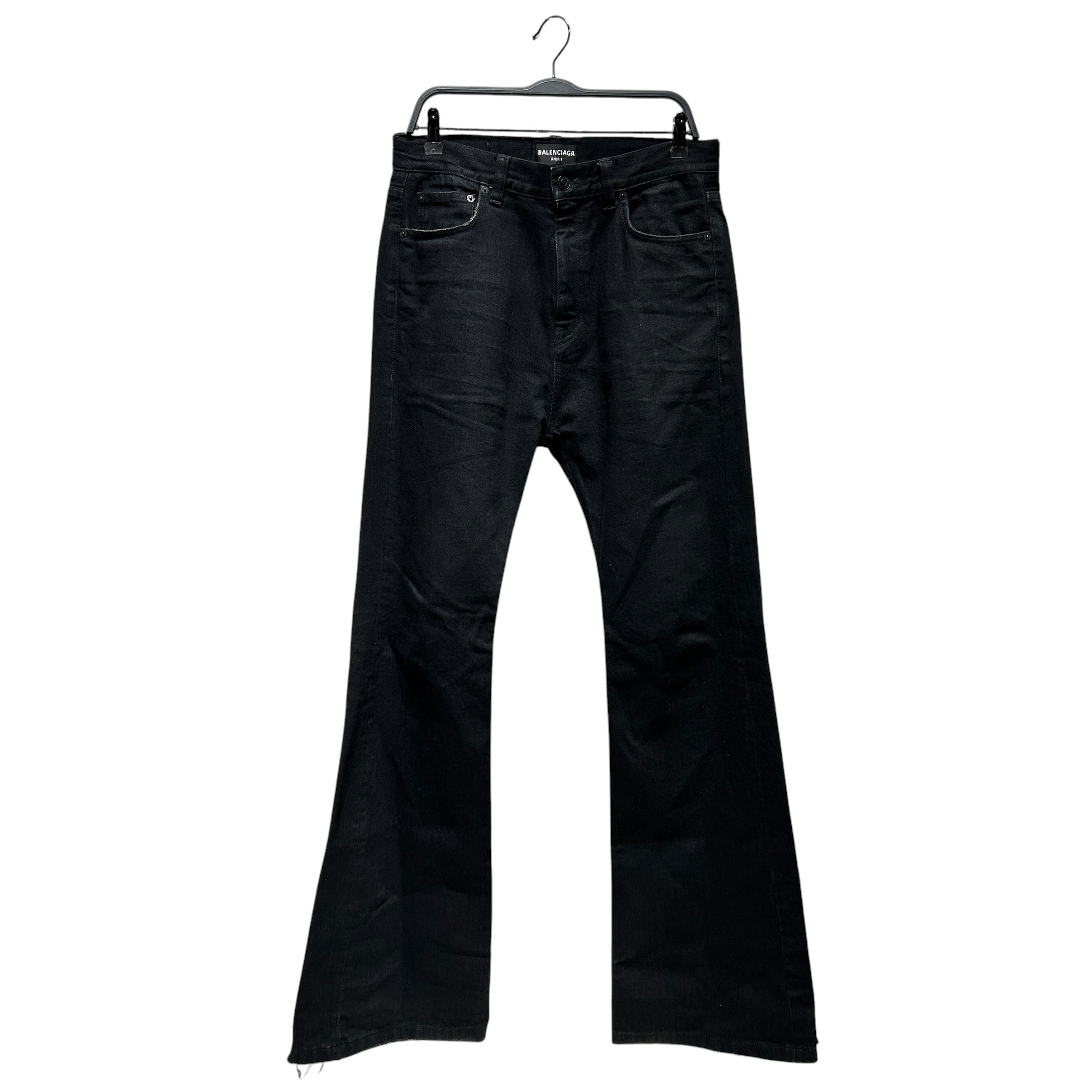 BALENCIAGA/Bootcut Pants/S/Denim/BLK/23 LOST TAPES RAW DENIM view 1