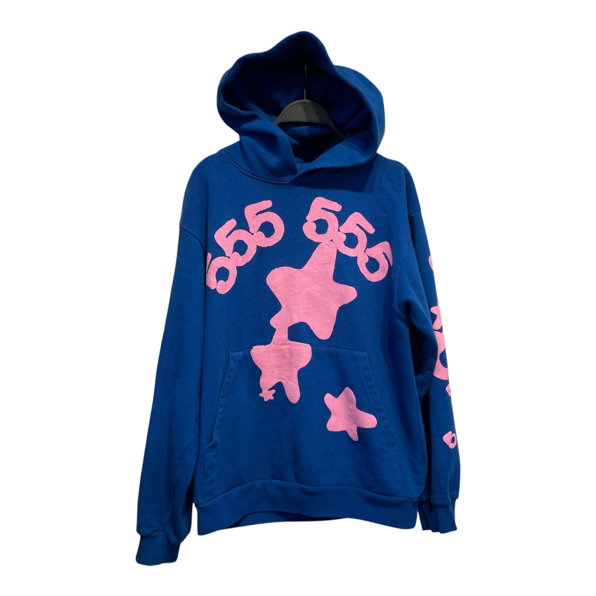 Sp5der/Hoodie/S/Cotton/BLU/Oversize/ view 1