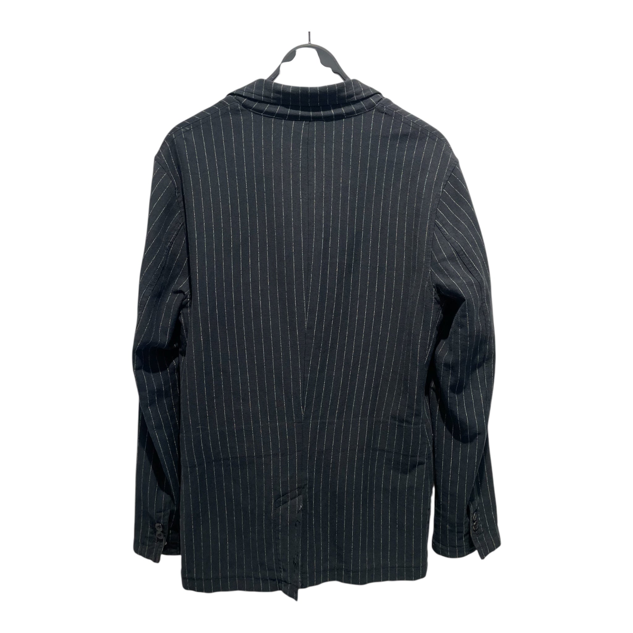 RALPH LAUREN/Coat/M/Cotton/BLK/Stripe/long coat pinstripe view 2