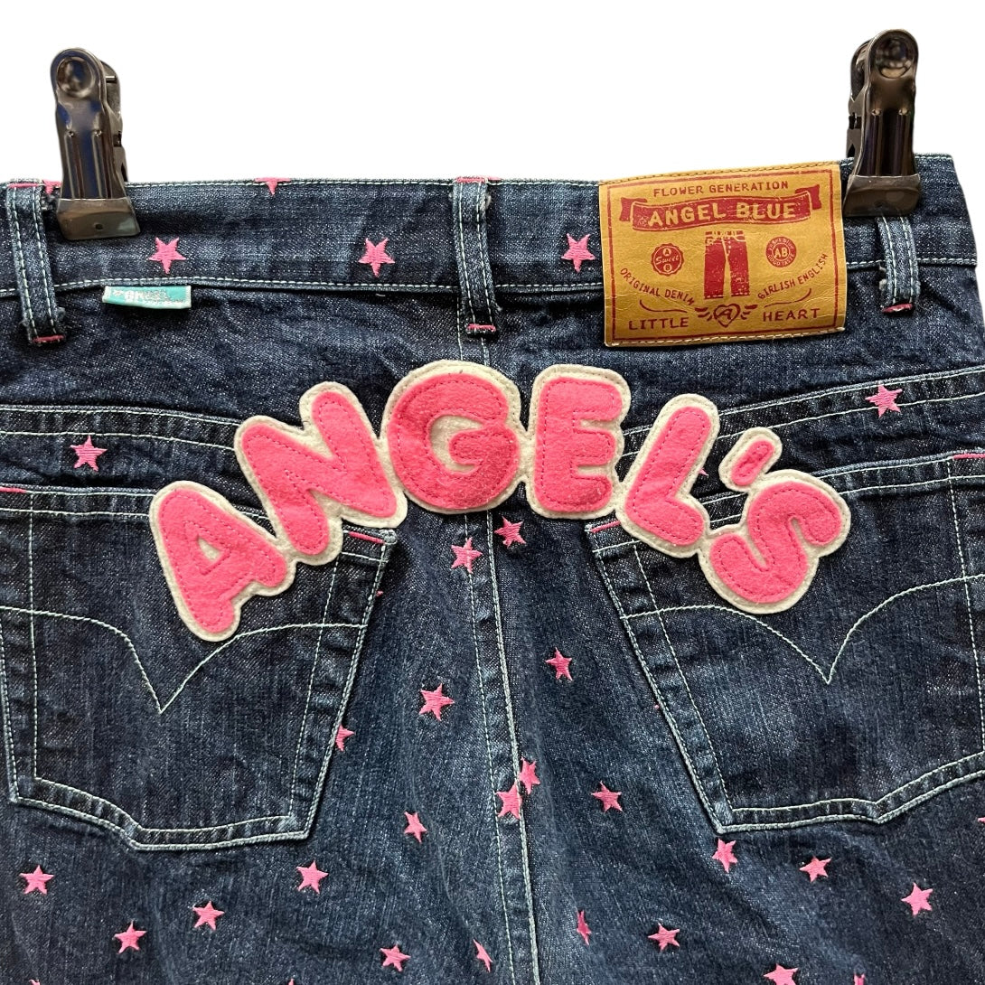 ANGEL BLUE/Skinny Pants/M/All Over Print/Denim/NVY/Star Denim view 4