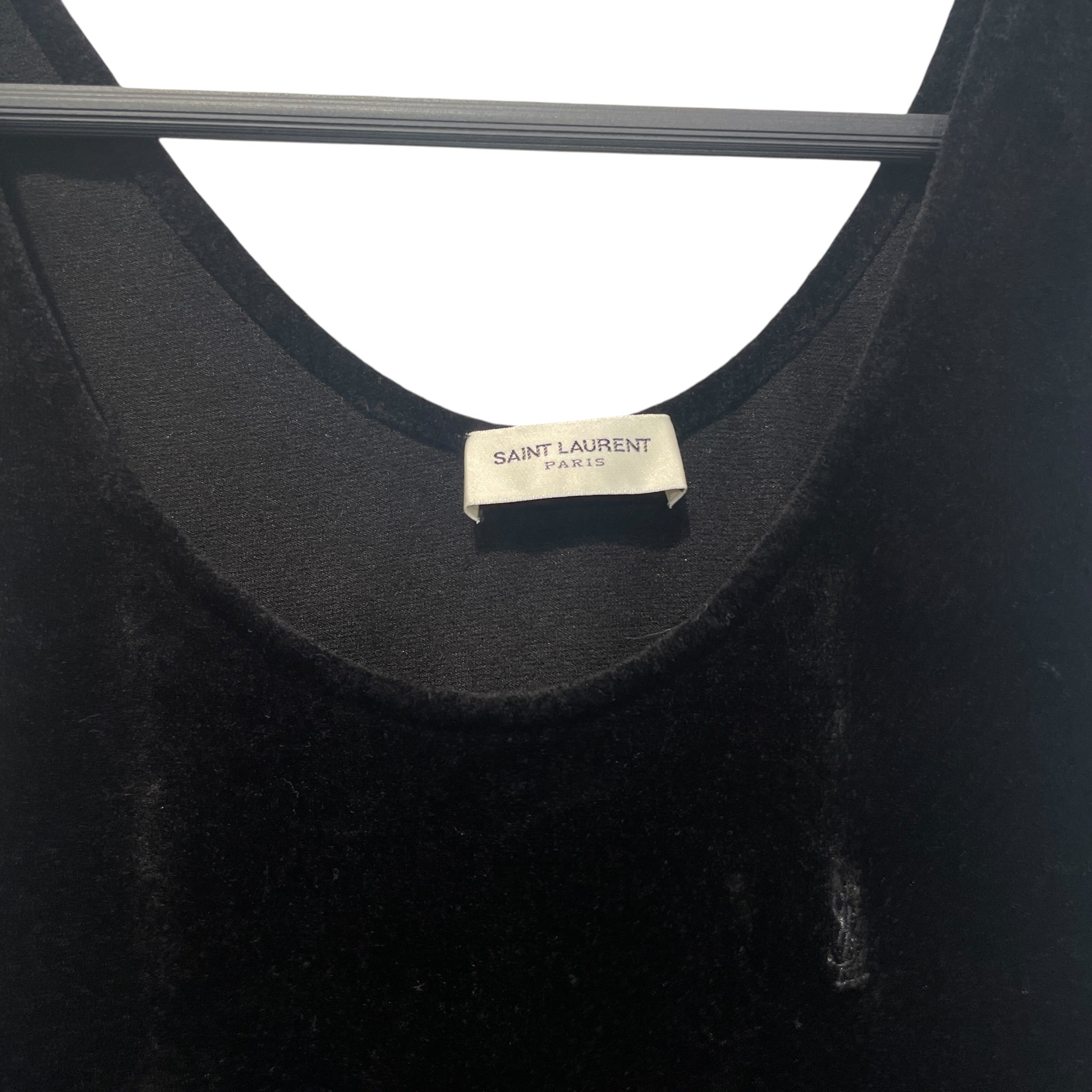 YVES SAINT LAURENT/Tank Top/S/Cotton/BLK/Logo Tank TOp view 3