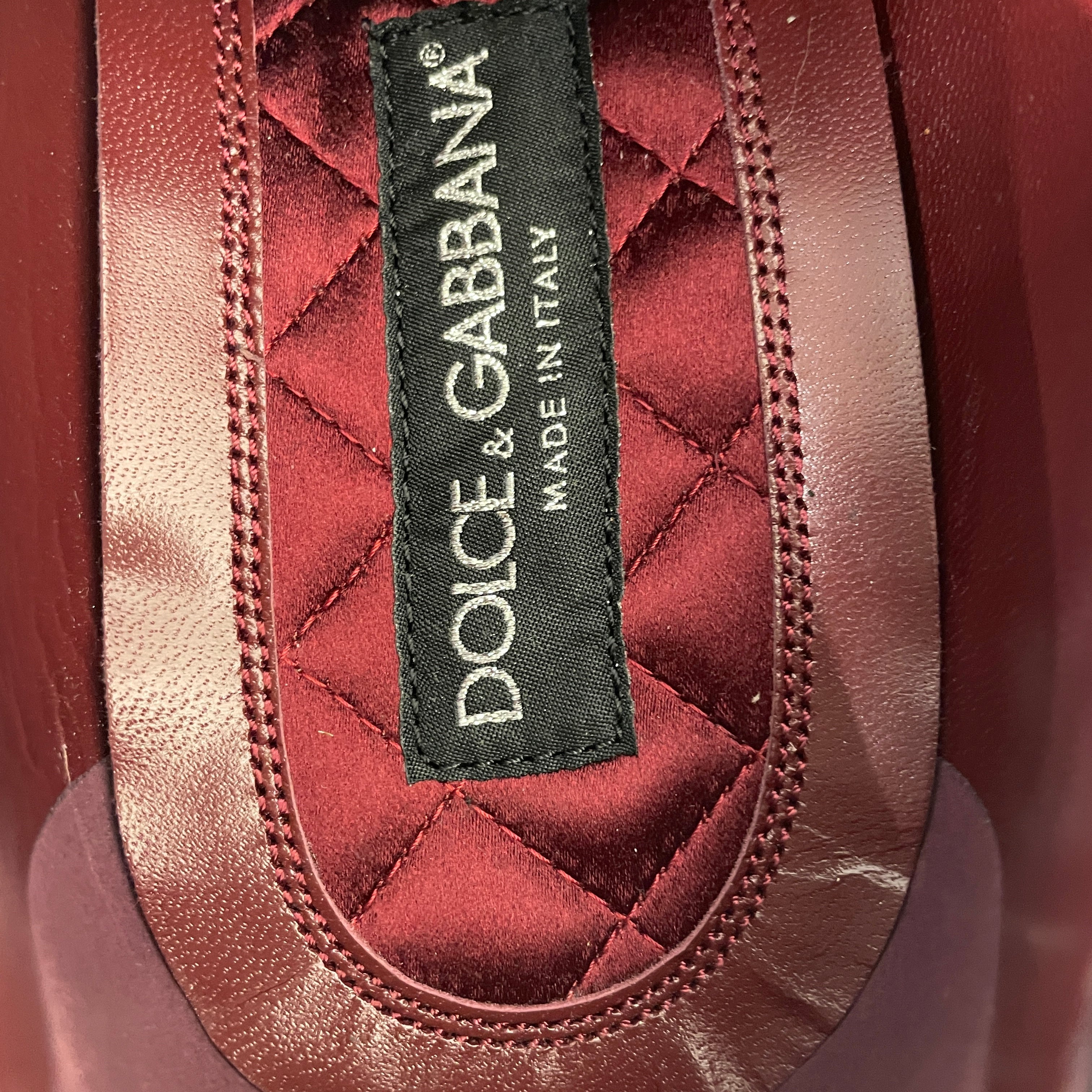 DOLCE&GABBANA/Dress Shoes/US 8/Leather/BLK/"Monkstraps" Red Insole view 3
