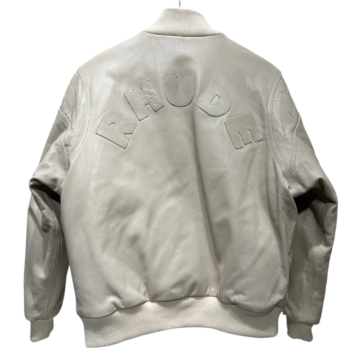 RHUDE/Leather Jkt/L/Leather/CRM/BACK SPELLOUT view 2