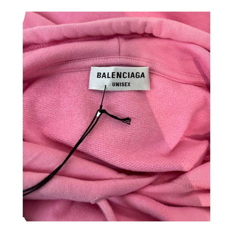 BALENCIAGA/Hoodie/S/Graphic/Cotton/PNK/BEBE RHINESTONE HOODIE