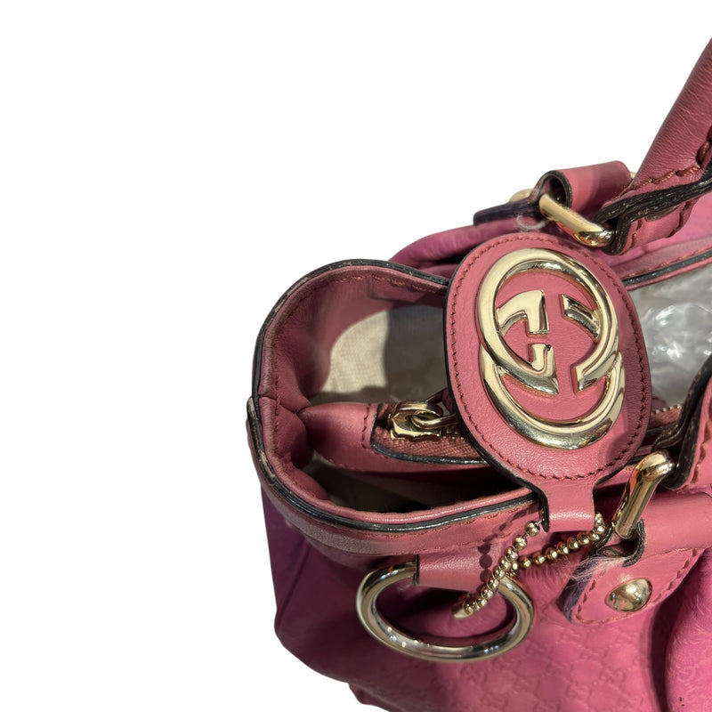 GUCCI/Tote Bag/L/Leather/PNK/guccisima logo charm