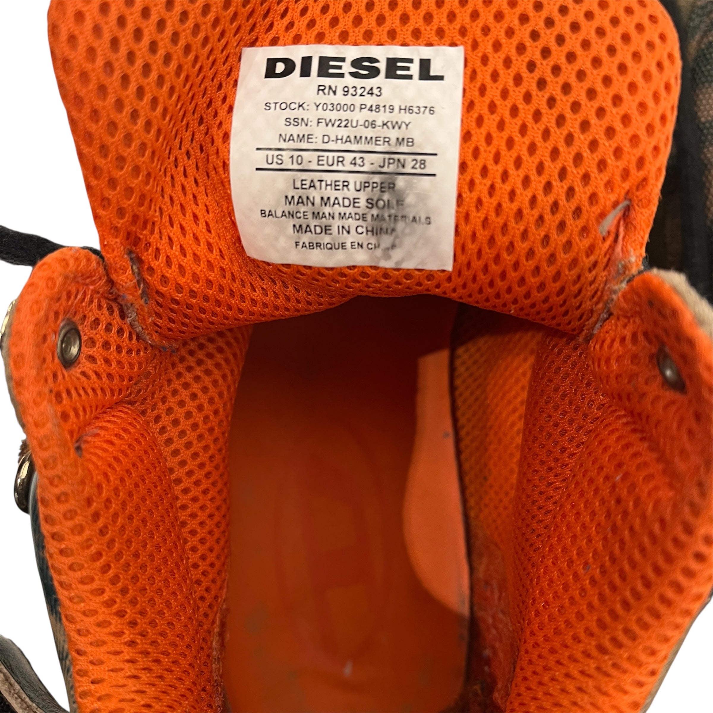 DIESEL/Boots/US 10/Camouflage/Nylon/GRN/D-HAMMER MB ZIP view 3