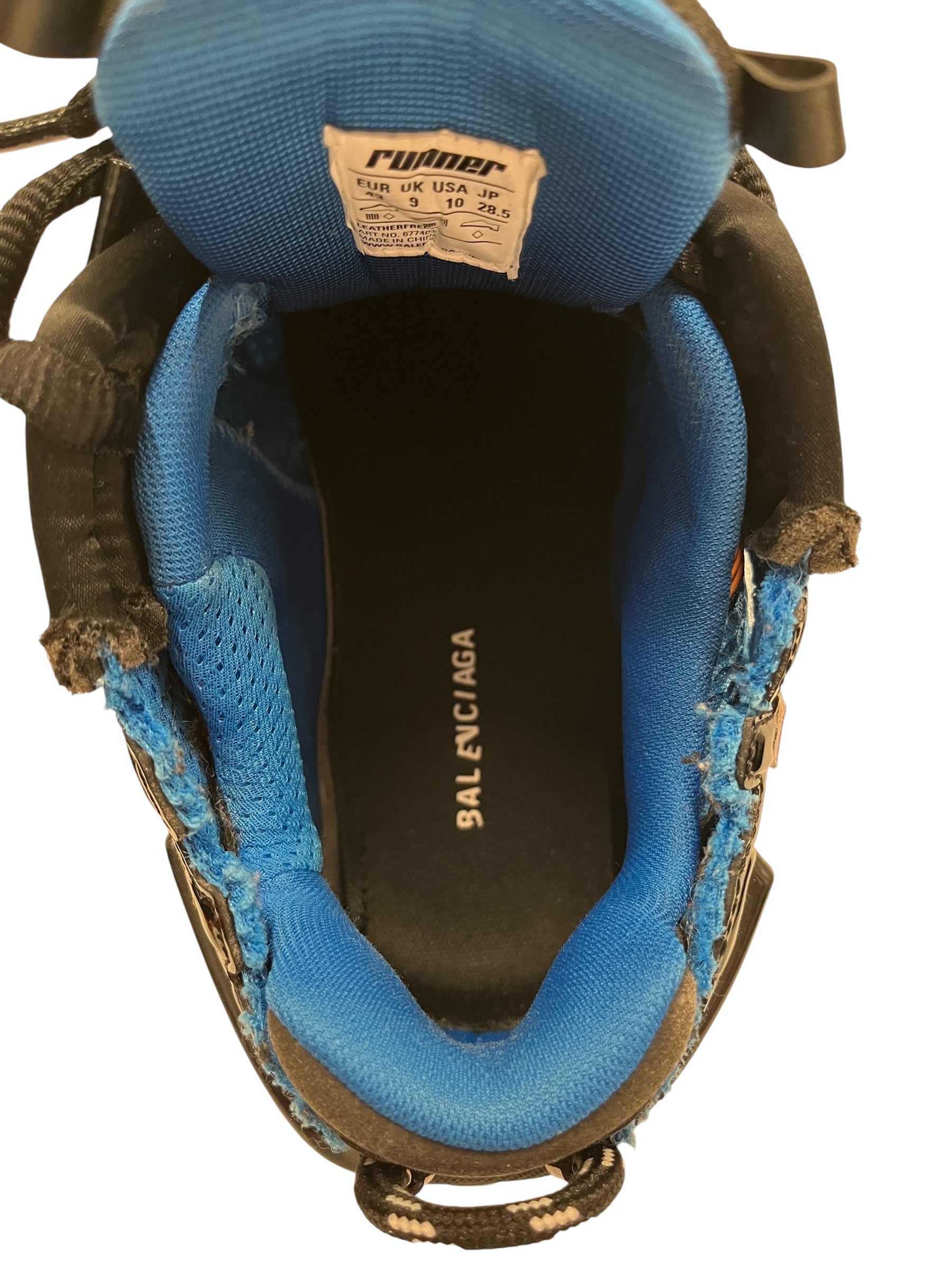 BALENCIAGA/Low-Sneakers/US 10/MLT/RUNNER 43 ORANGE/BLACK/BLUE view 3