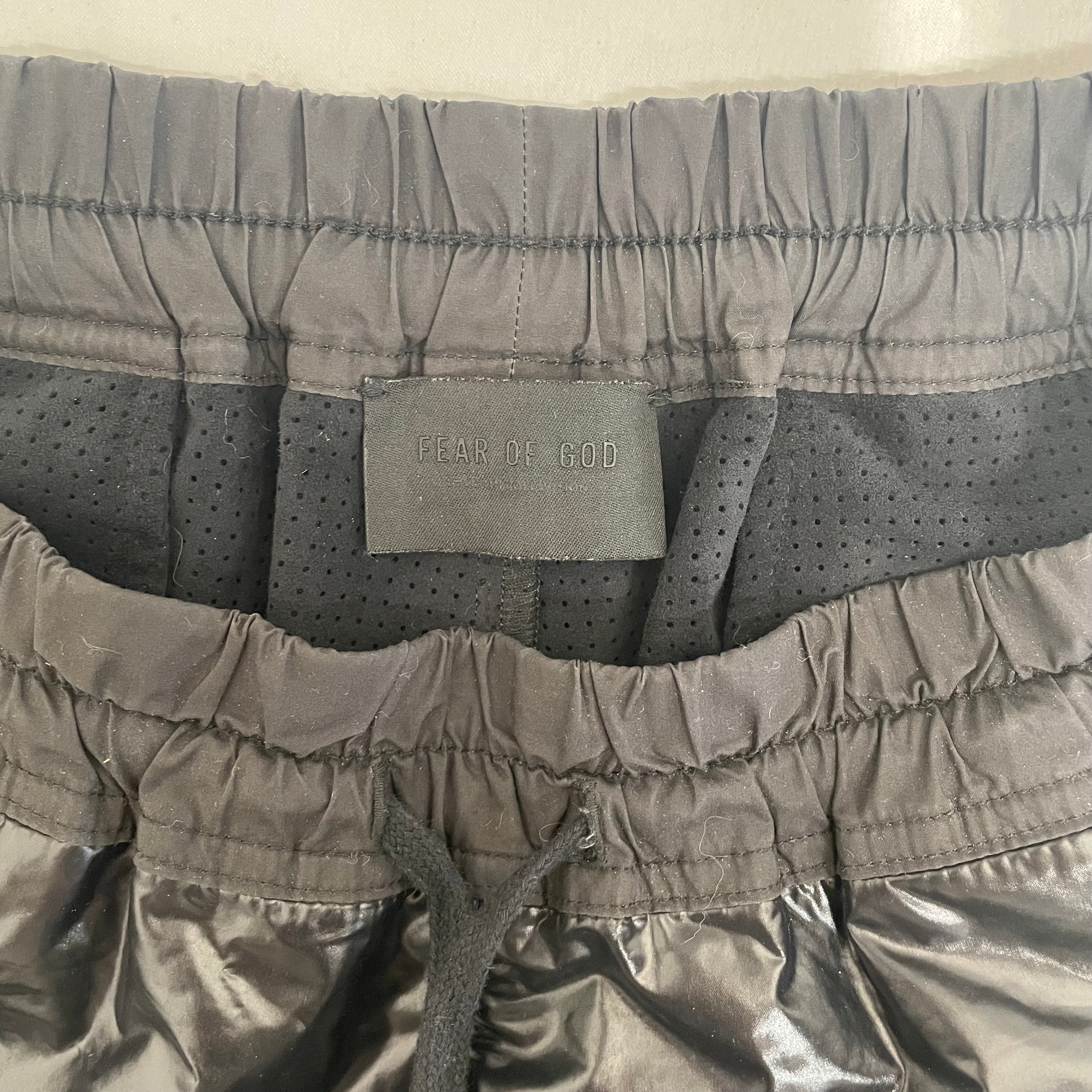 FEAR OF GOD/Shorts/M/Faux Leather/BLK/Seventh Collection Track Short view 4