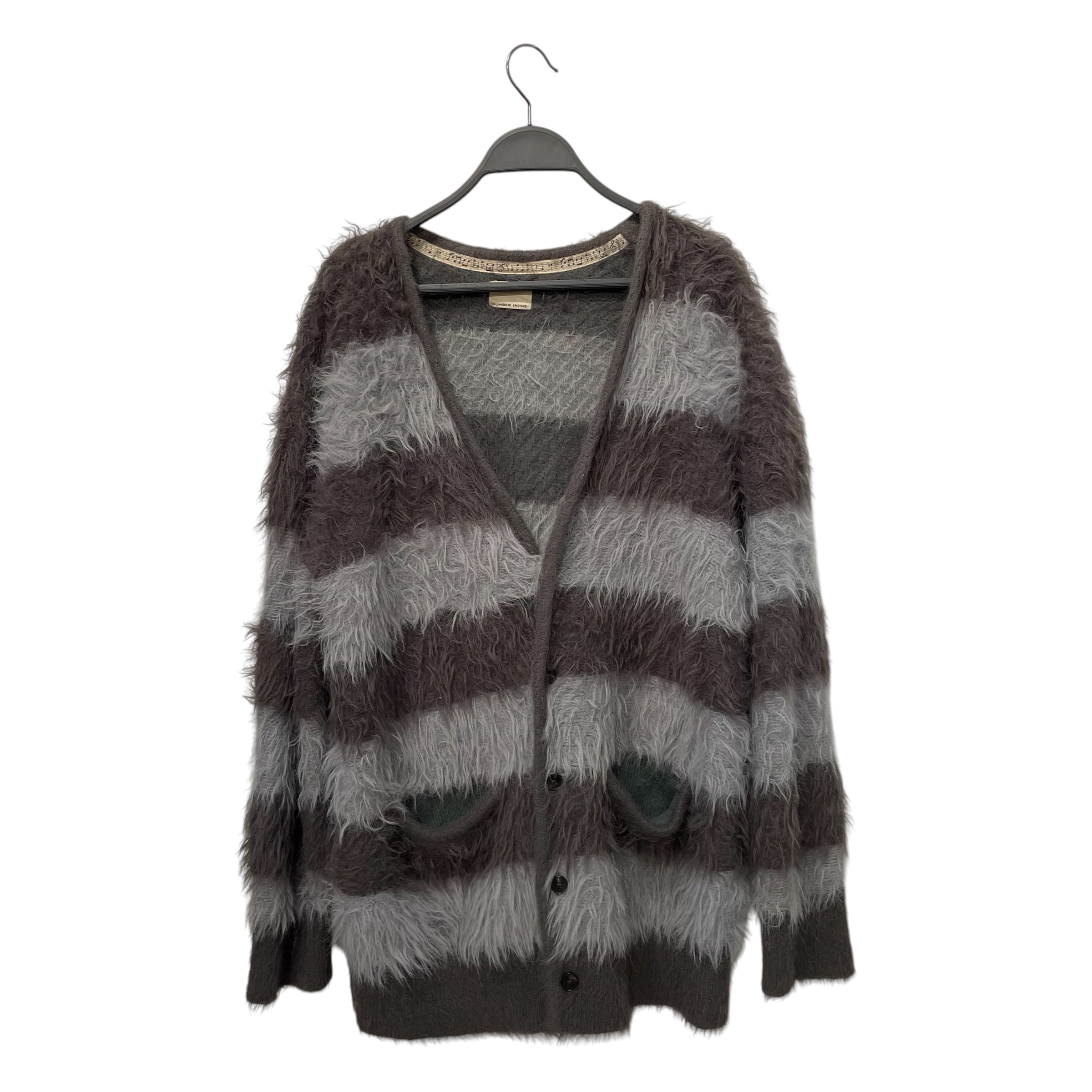 NUMBER (N)INE/Cardigan/3/Stripe/Mohair/BLU/ view 1