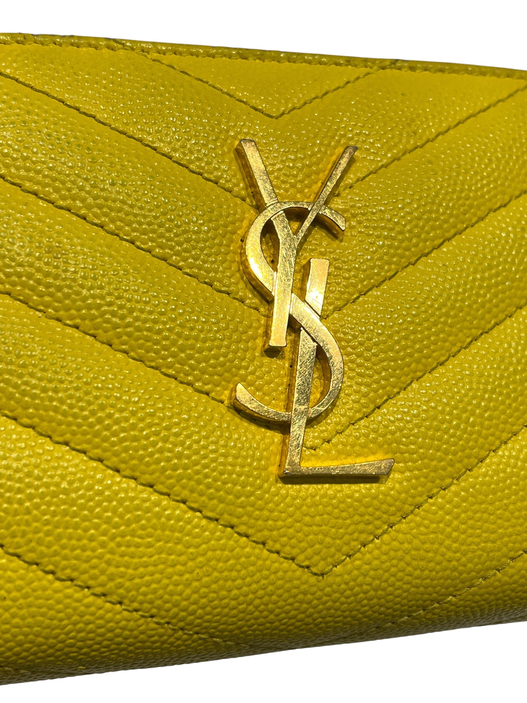 YVES SAINT LAURENT/Bifold Wallet/Leather/YEL/ view 6