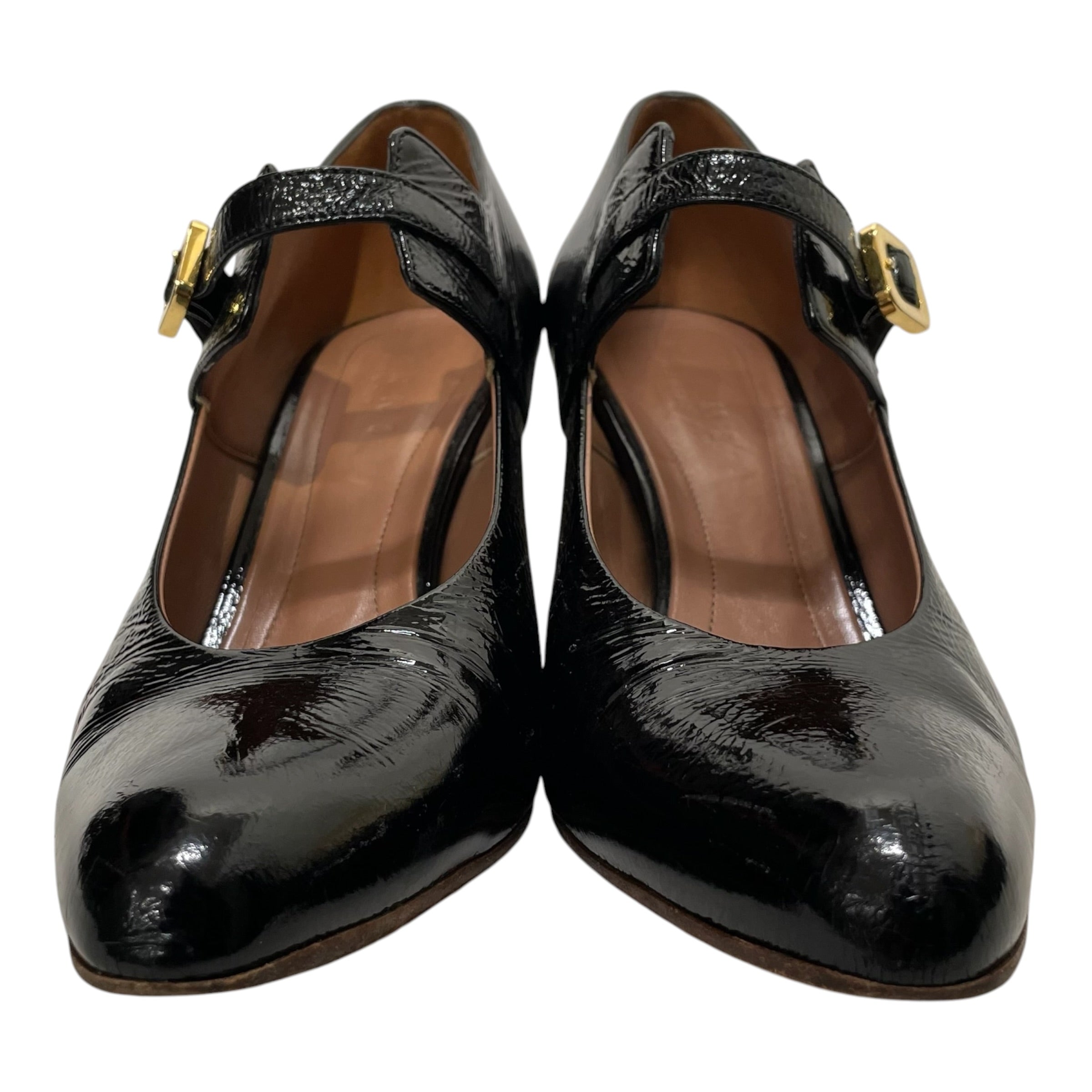 MARNI/Heels/EU 39/Leather/BLK/WOOD HEEL view 4