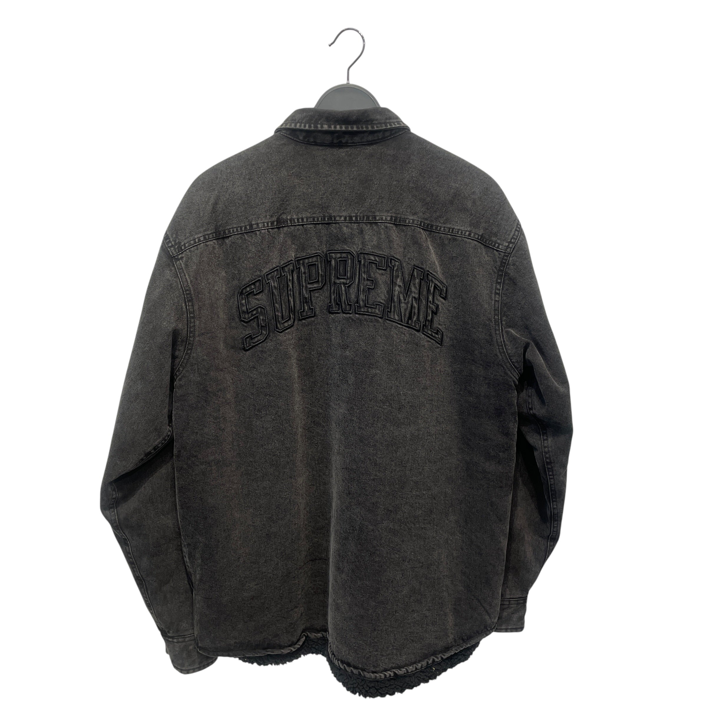 Supreme/Denim Jkt/L/Denim/BLK/SHERLING DENIM JACKET view 2