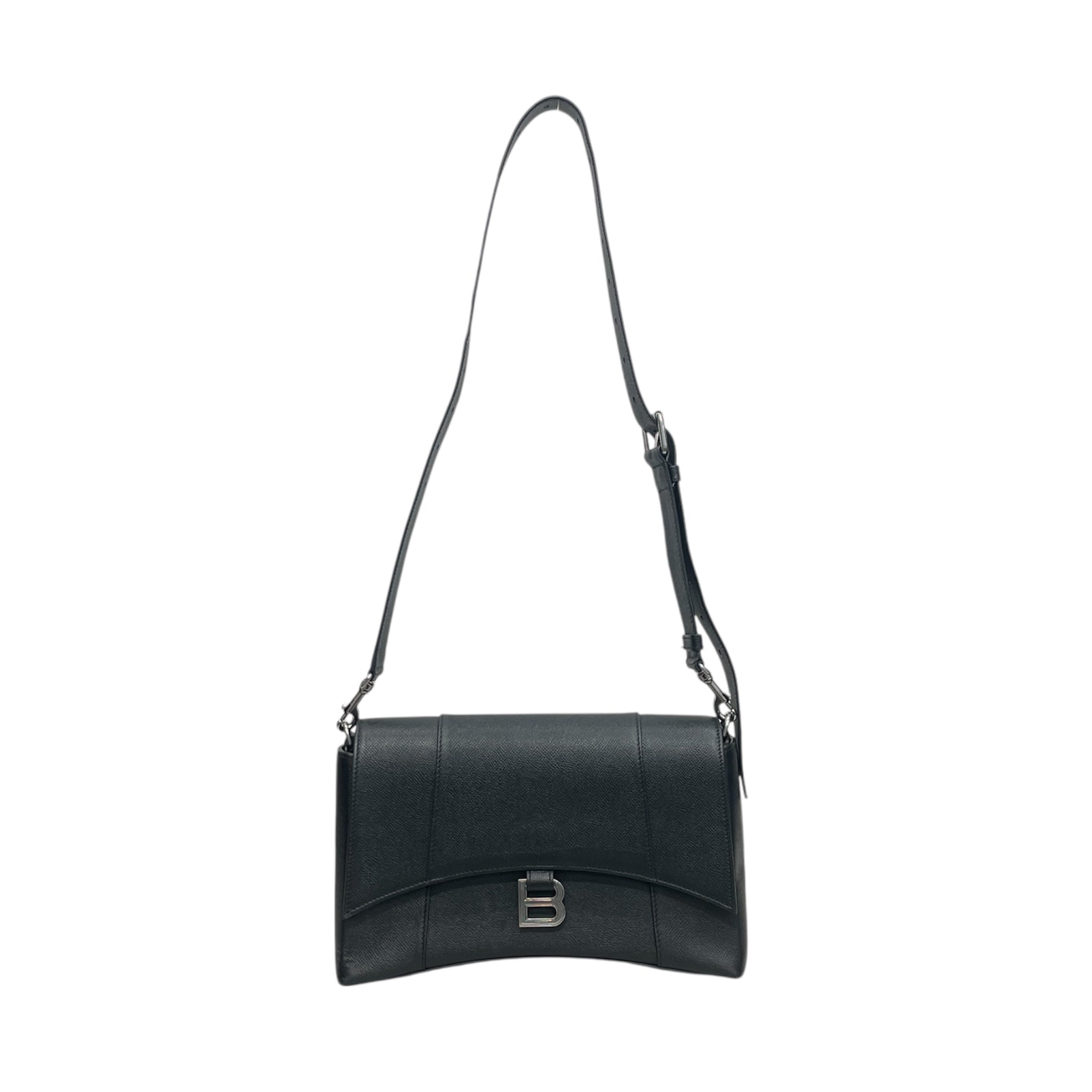 BALENCIAGA/Cross Body Bag/Leather/BLK/MEDIUM DOWNTOWN BAG view 1