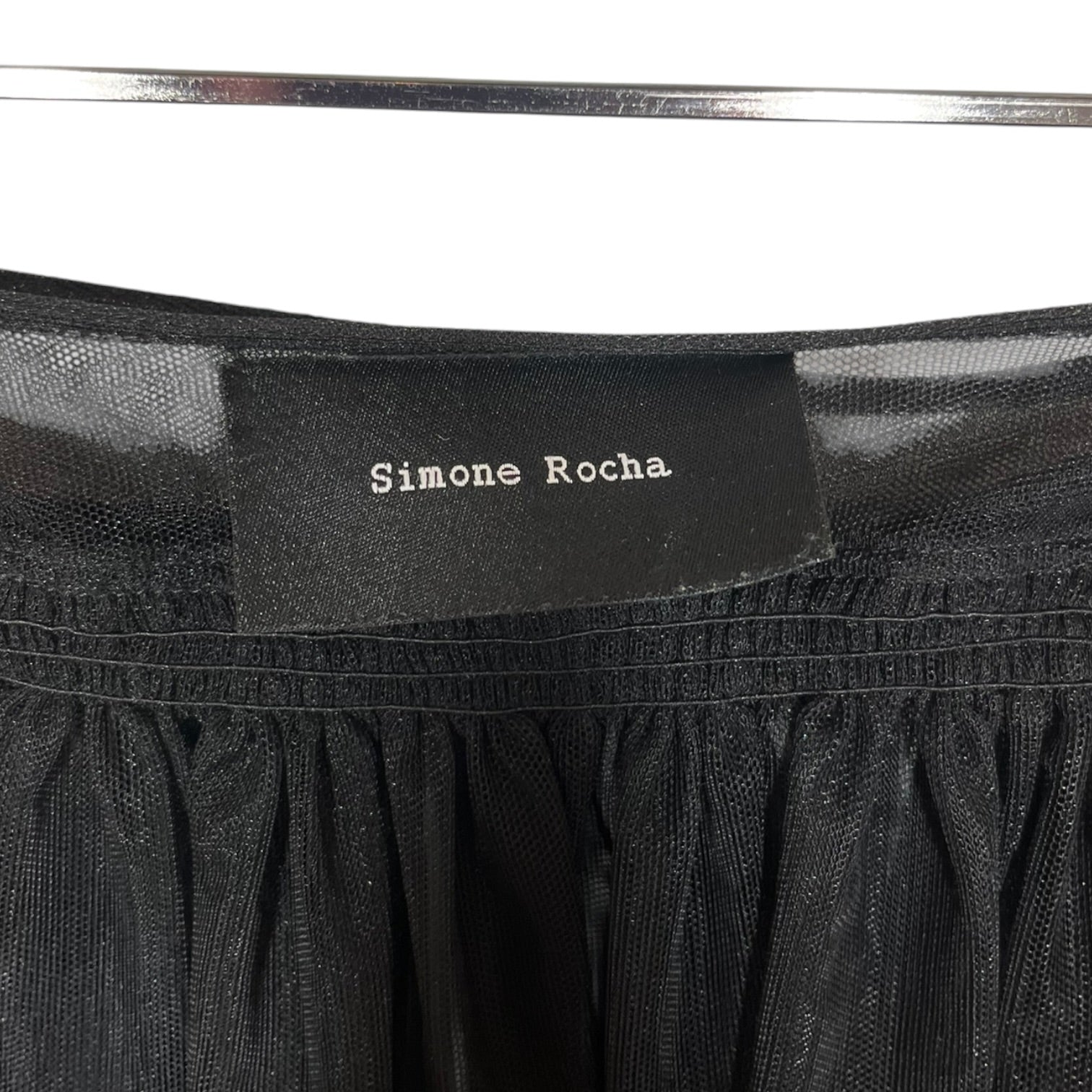 SIMONE ROCHA/Long Skirt/8/Polyester/BLK/SHEER SKIRT view 3