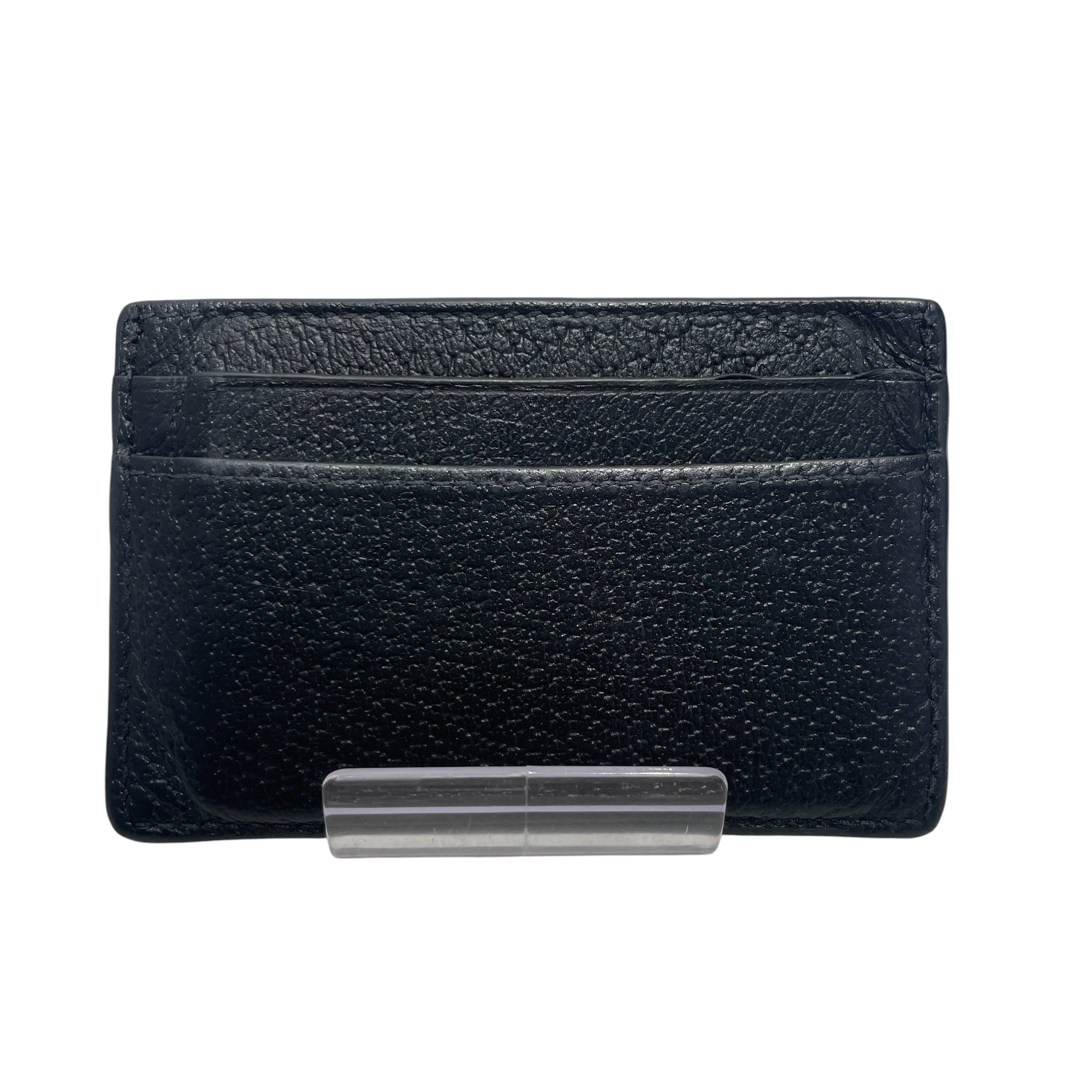 GUCCI/Card Case/Leather/BLK/GG Logo Plain Leather Cardhold view 2
