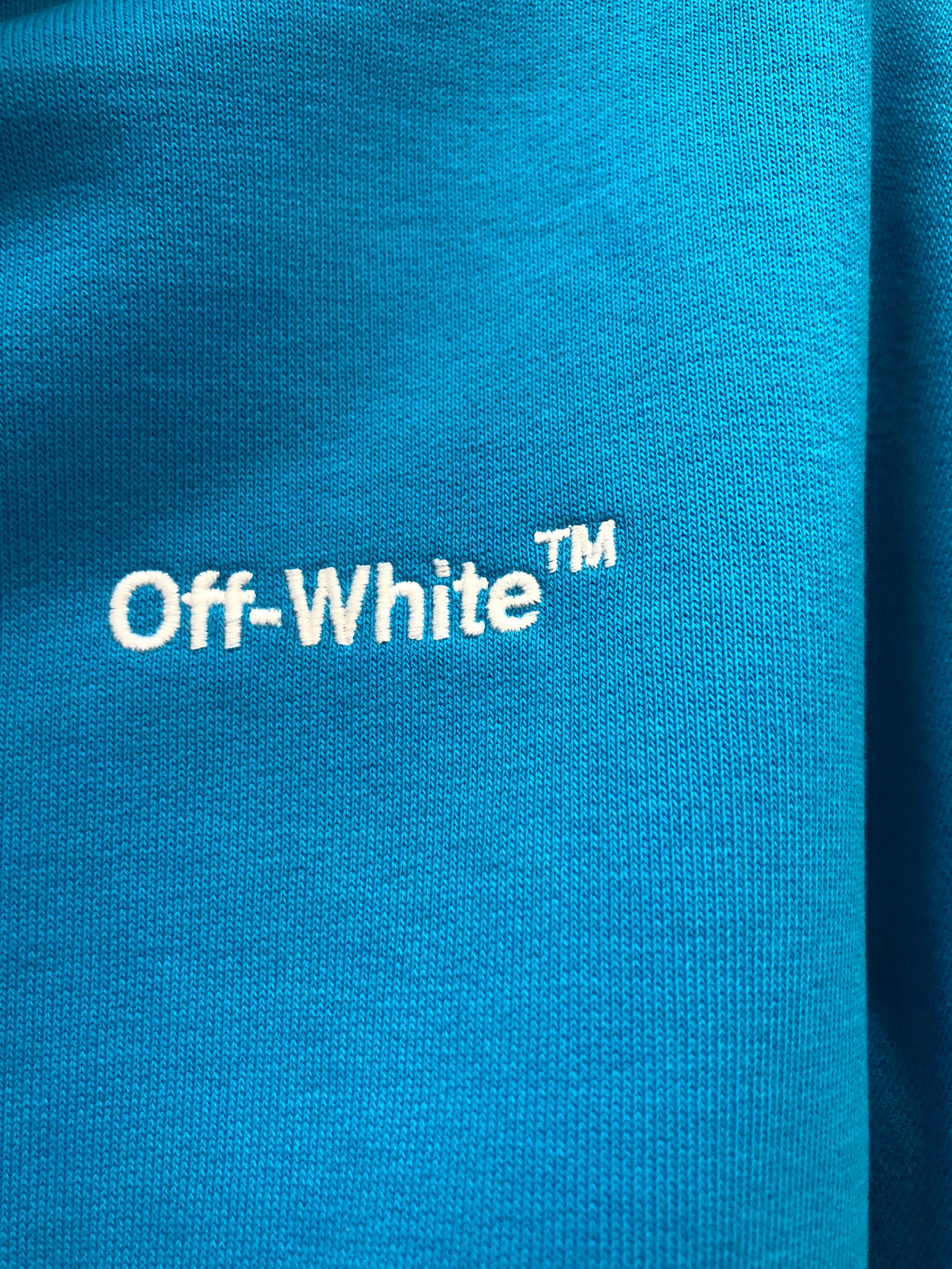 OFF-WHITE/Hoodie/M/Cotton/BLU/Off White Cropped Hoodie (W) view 4