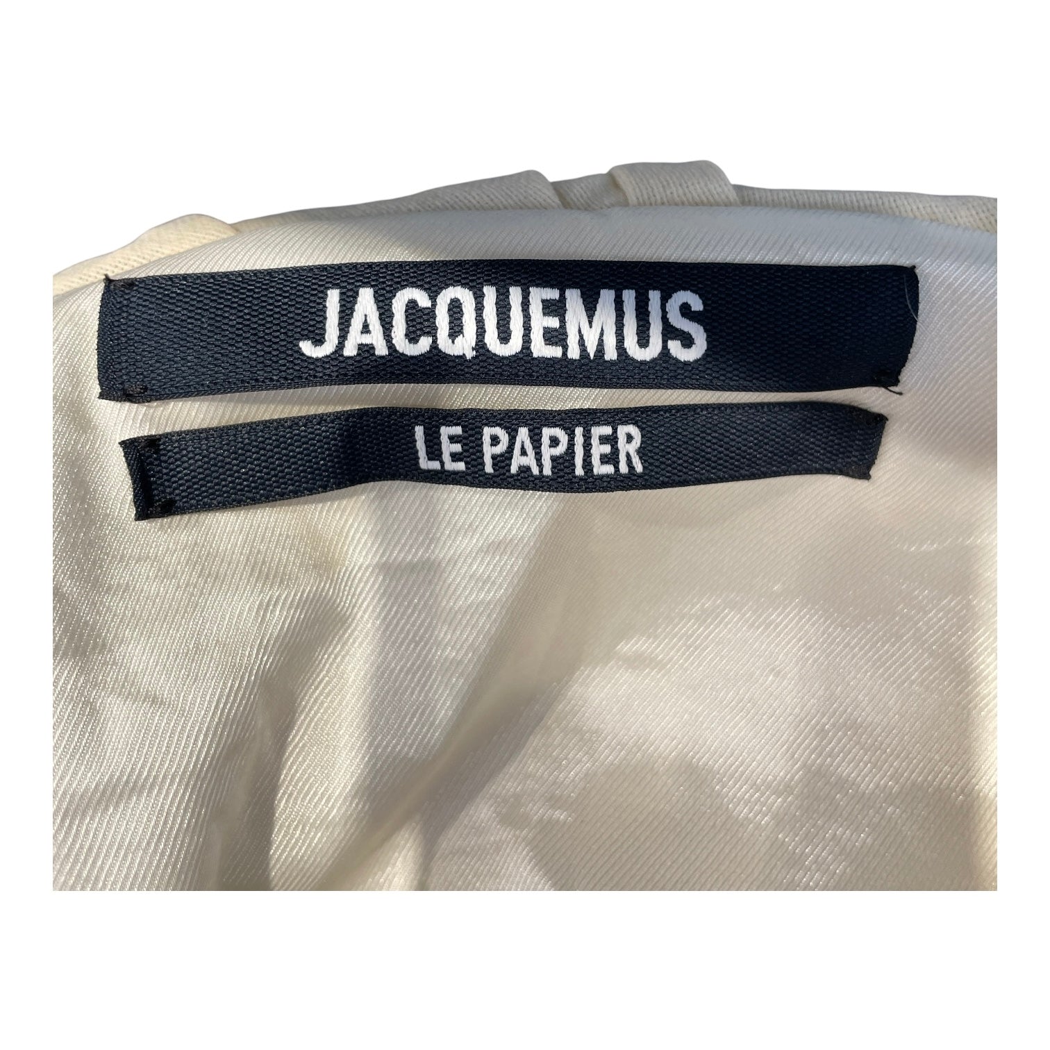 JACQUEMUS/LS Dress/S/Cotton/CRM/OFF THE SHOULDER/ PADDED view 3