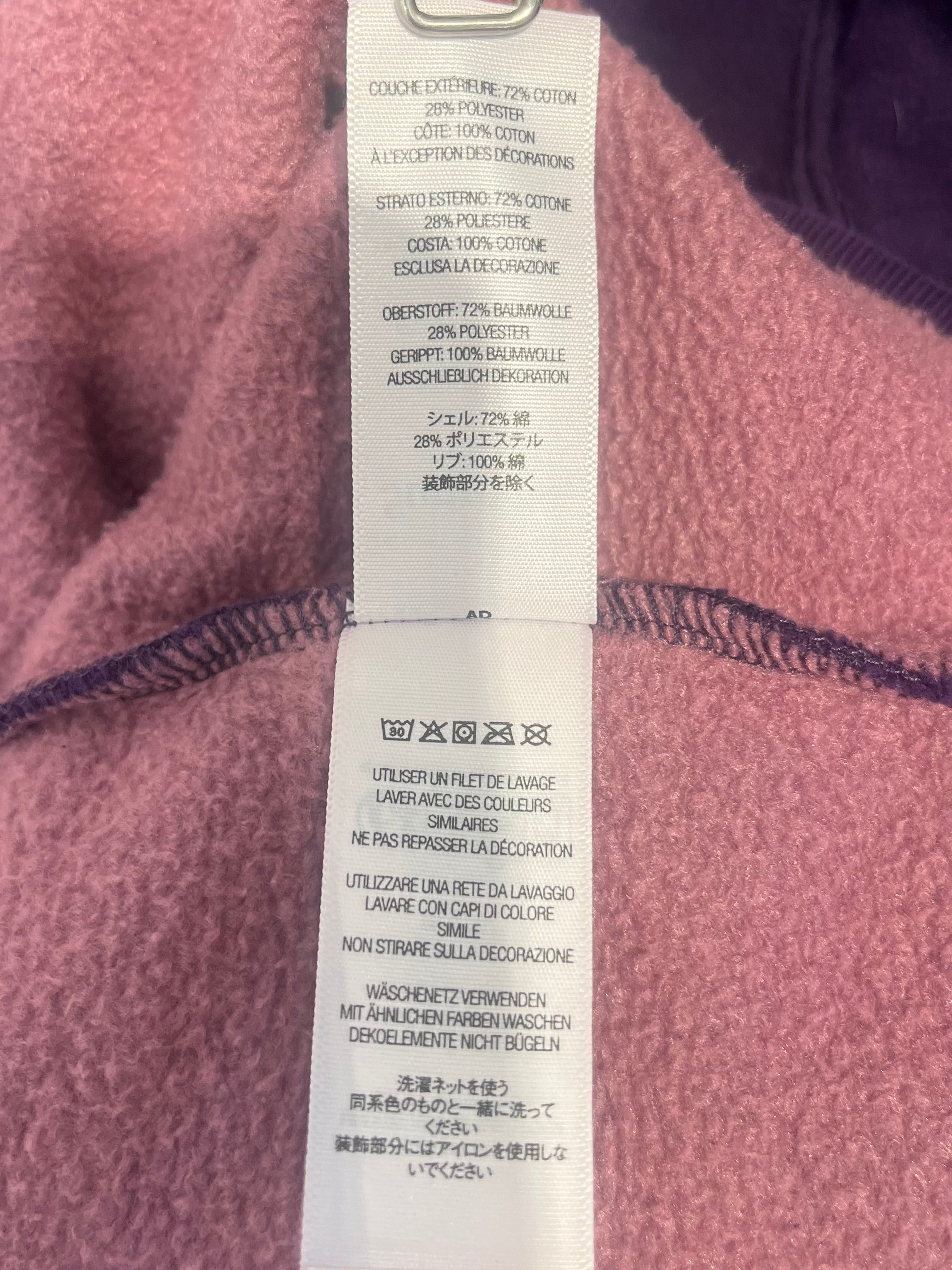 Supreme/Hoodie/XL/Graphic/Cotton/PPL/pink logo cut out back view 5