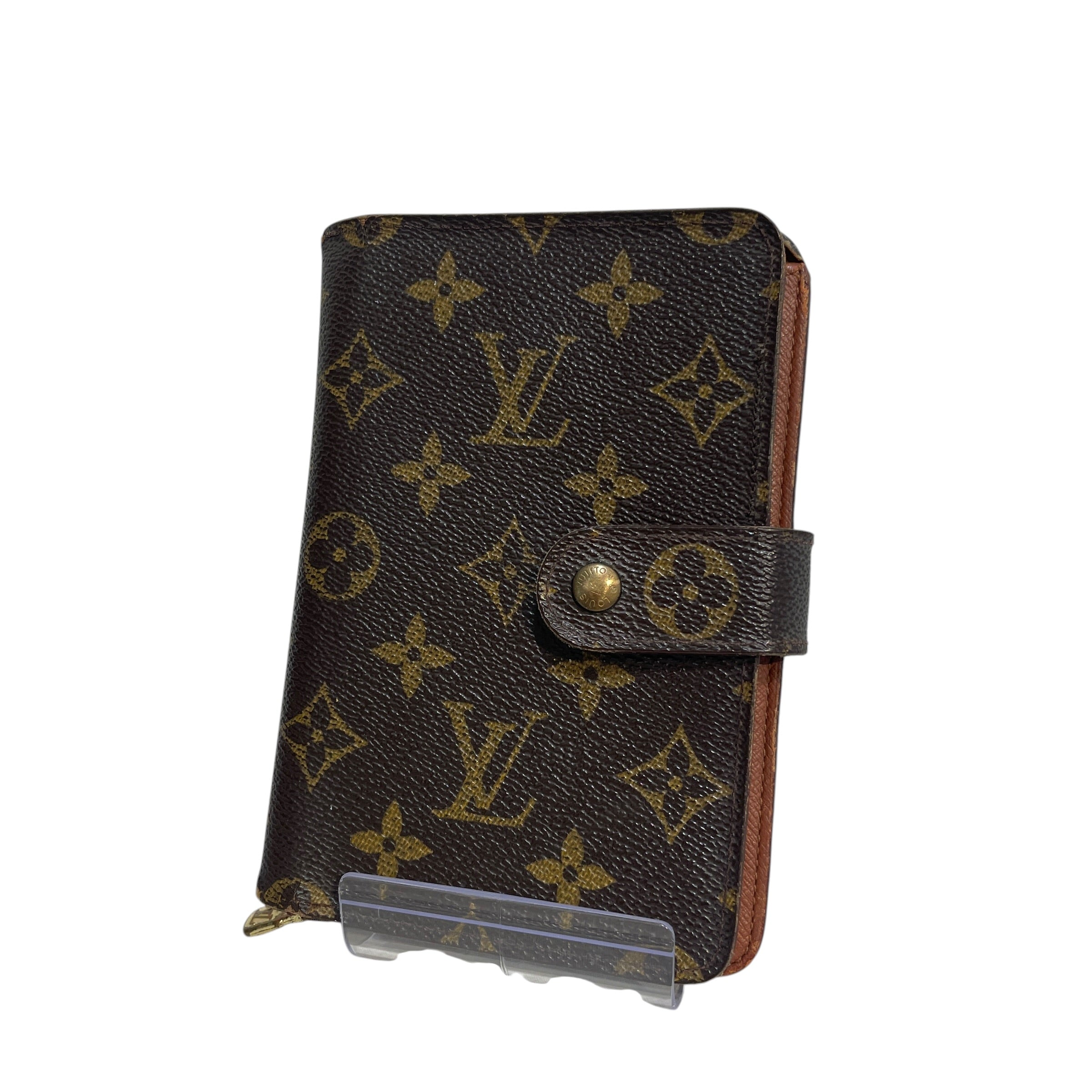 LOUIS VUITTON/Bifold Wallet/Monogram/Leather/BRW/Compact Zip Wallet view 1